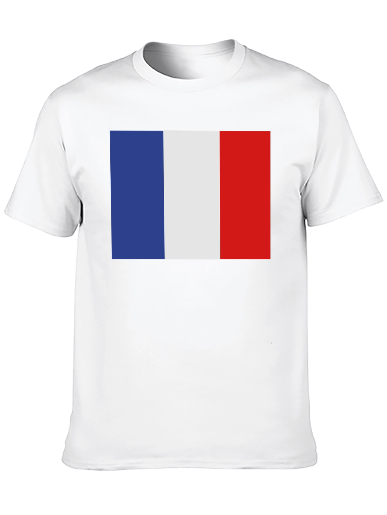 French Flag T-Shirt - Black Casual Tee