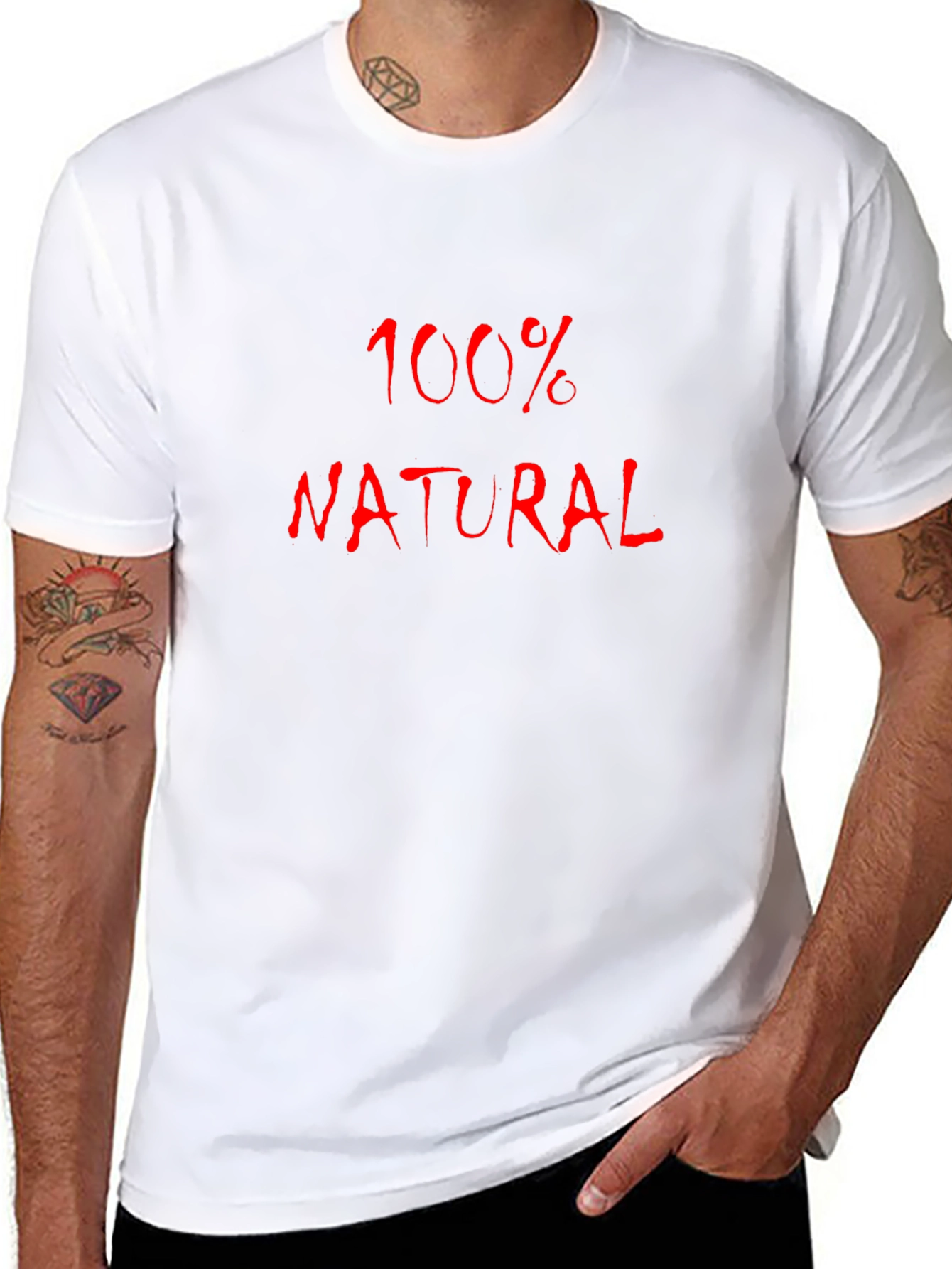 100% Natural Black T-Shirt