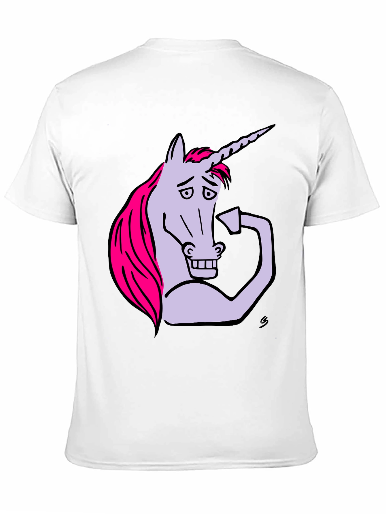 Funny Unicorn Flexing Bicep T-Shirt