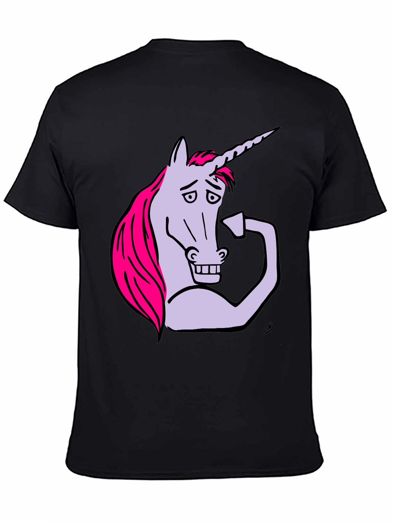 Funny Unicorn Flexing Bicep T-Shirt