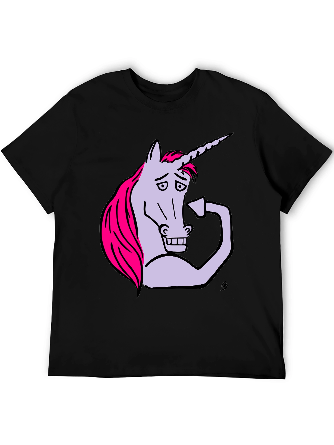 Funny Unicorn Flexing Bicep T-Shirt