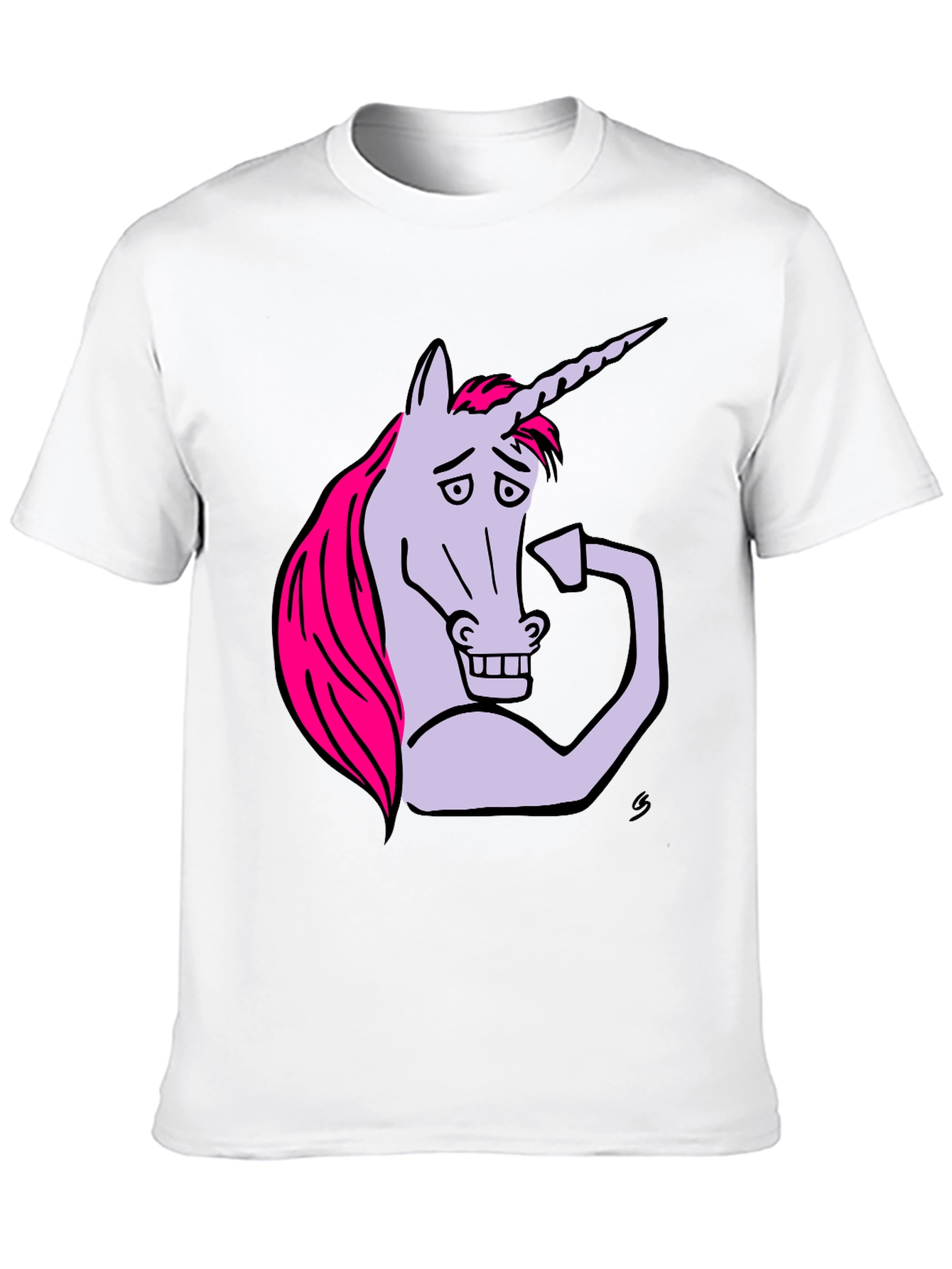 Funny Unicorn Flexing Bicep T-Shirt