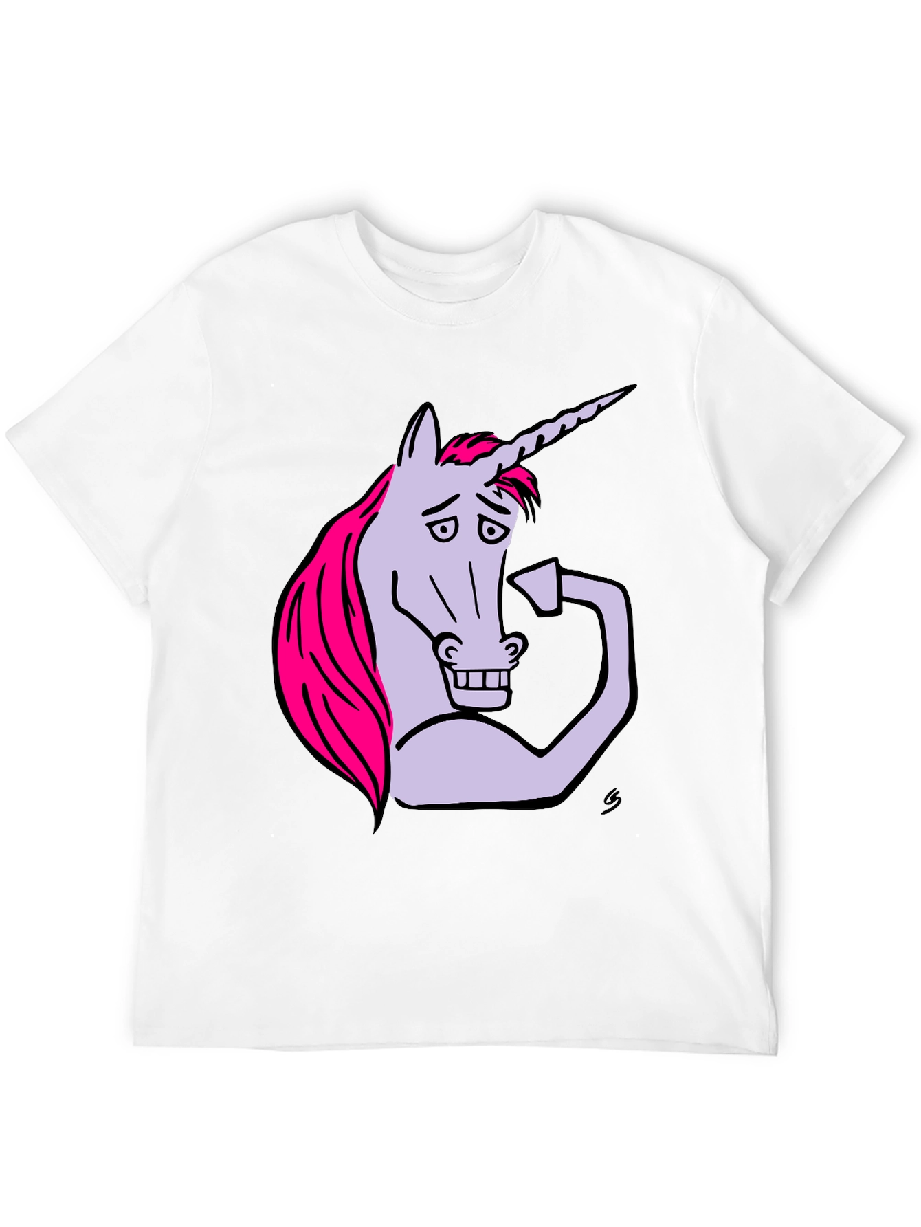 Funny Unicorn Flexing Bicep T-Shirt