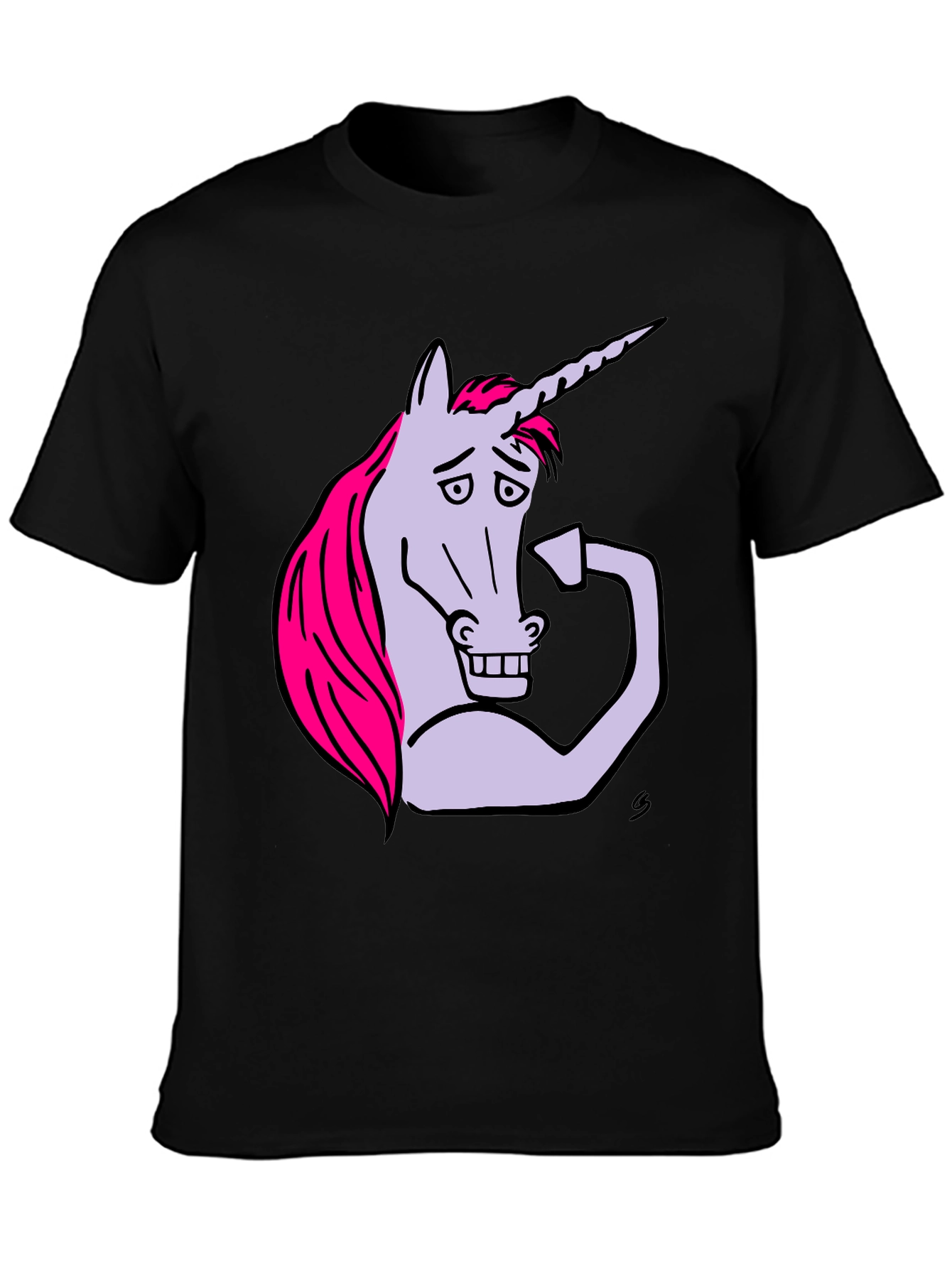 Funny Unicorn Flexing Bicep T-Shirt