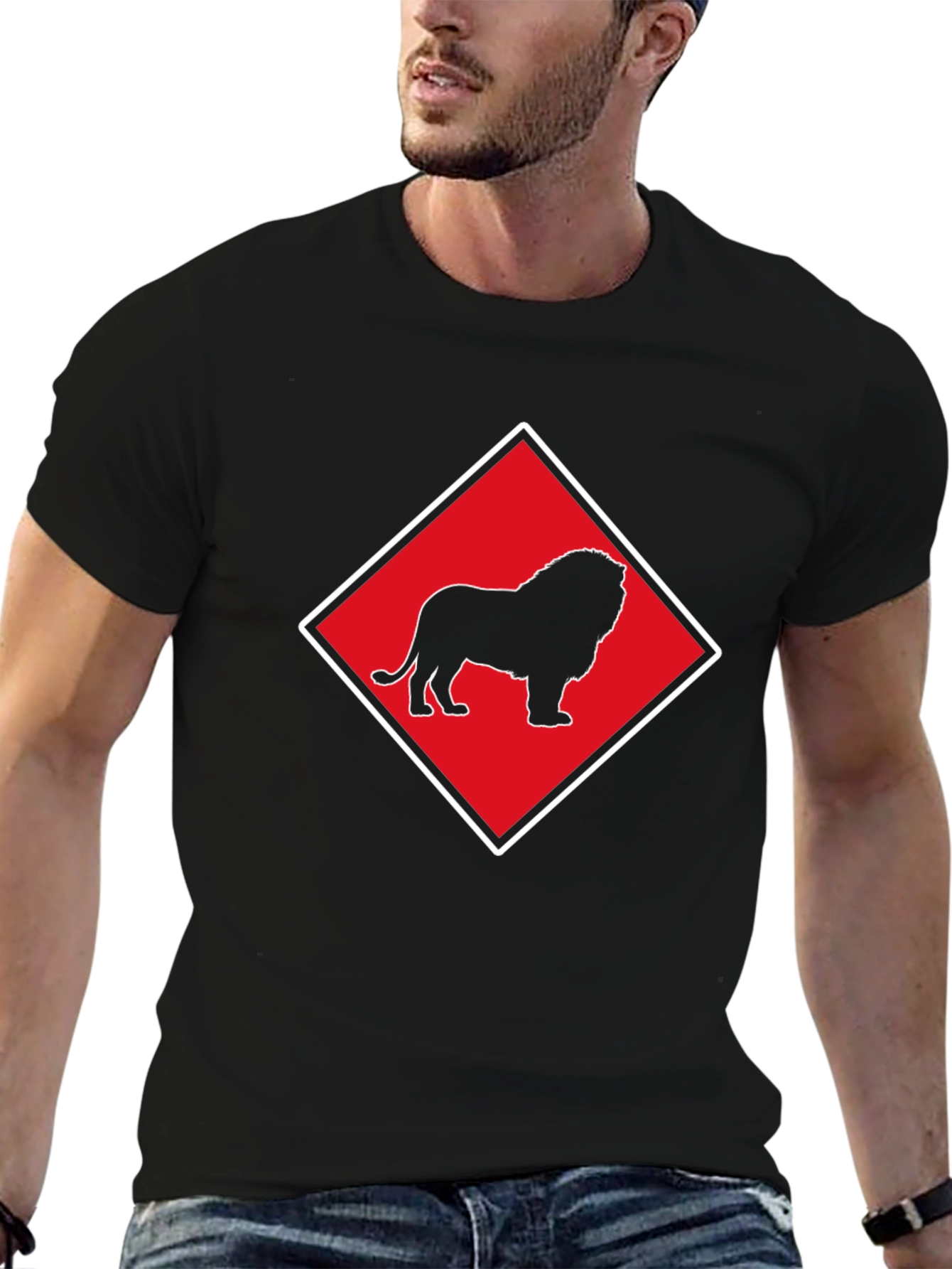 Lion Emblem Black T-Shirt