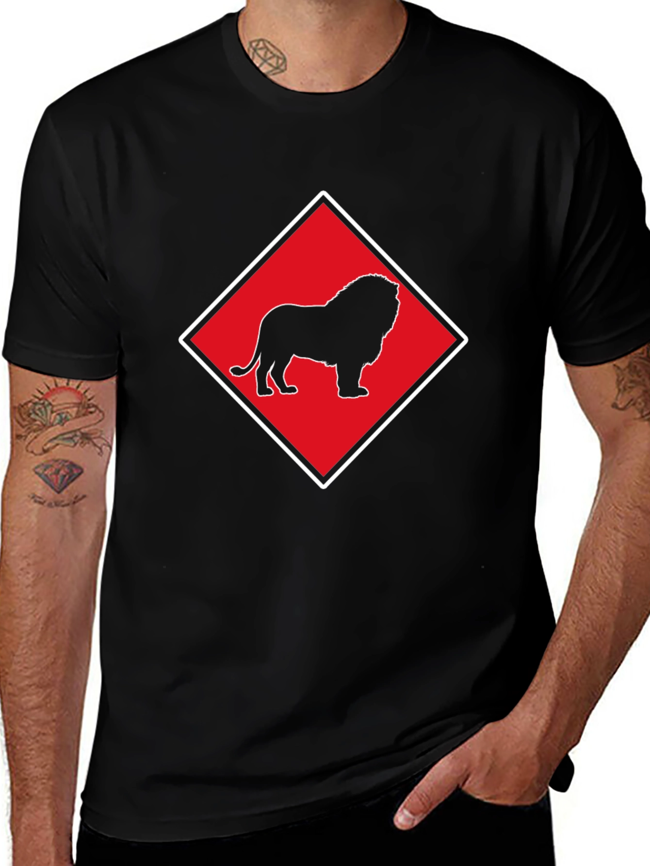 Lion Emblem Black T-Shirt