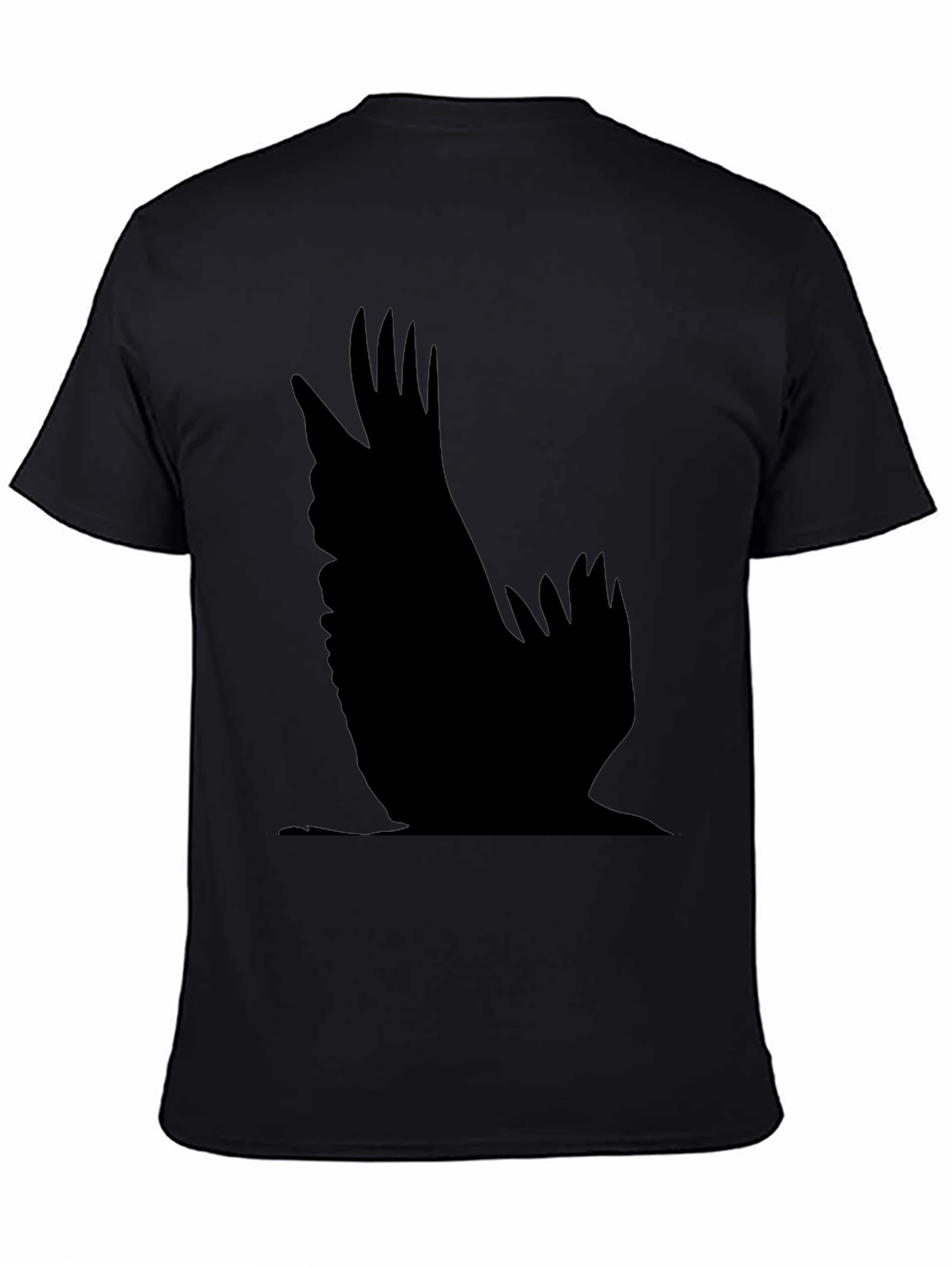 Black Wing Silhouette Tee - Stylish Graphic Print Shirt