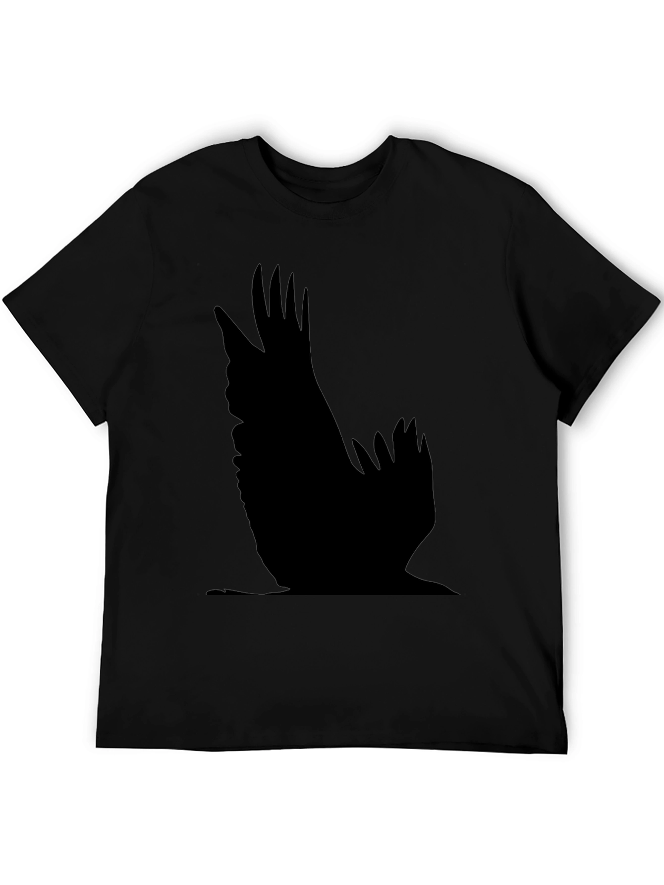 Black Wing Silhouette Tee - Stylish Graphic Print Shirt