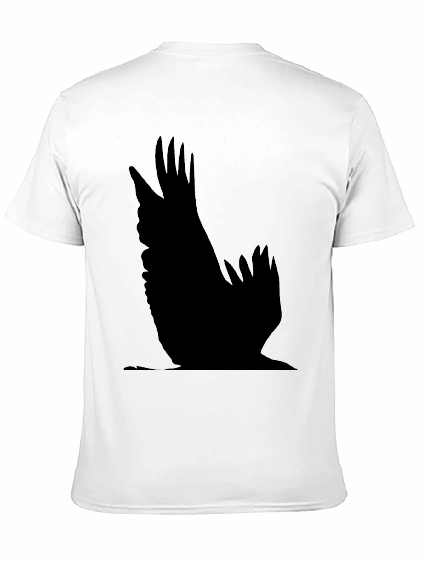 Black Wing Silhouette Tee - Stylish Graphic Print Shirt