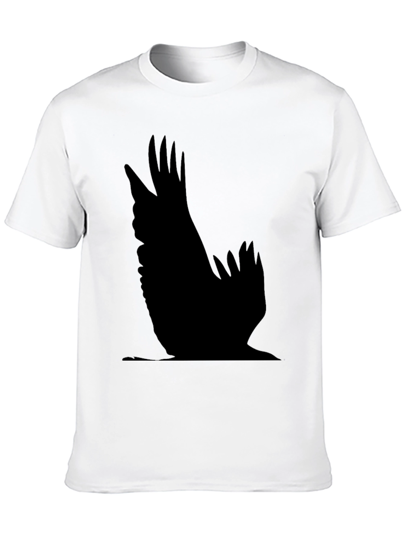 Black Wing Silhouette Tee - Stylish Graphic Print Shirt