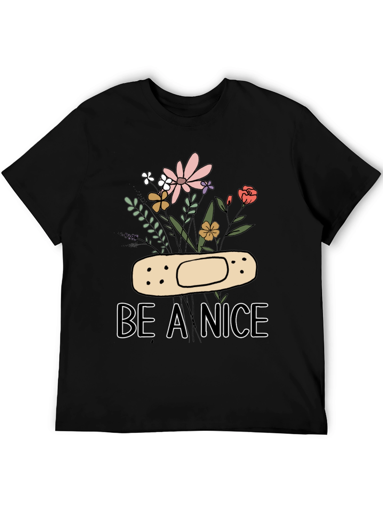 Be A Nice Floral Graphic T-Shirt