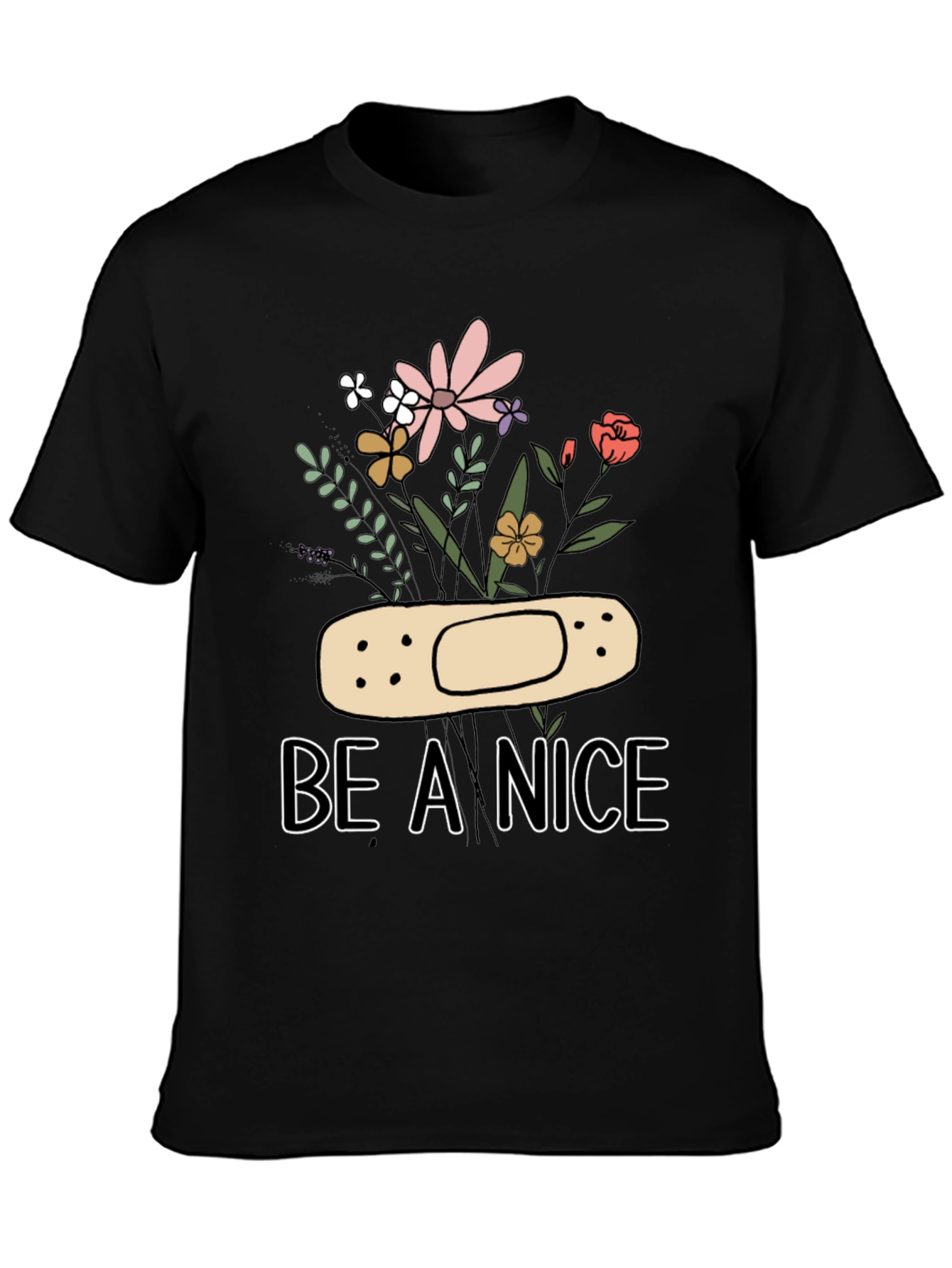 Be A Nice Floral Graphic T-Shirt