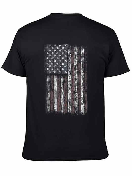 Distressed American Flag Graphic T-Shirt