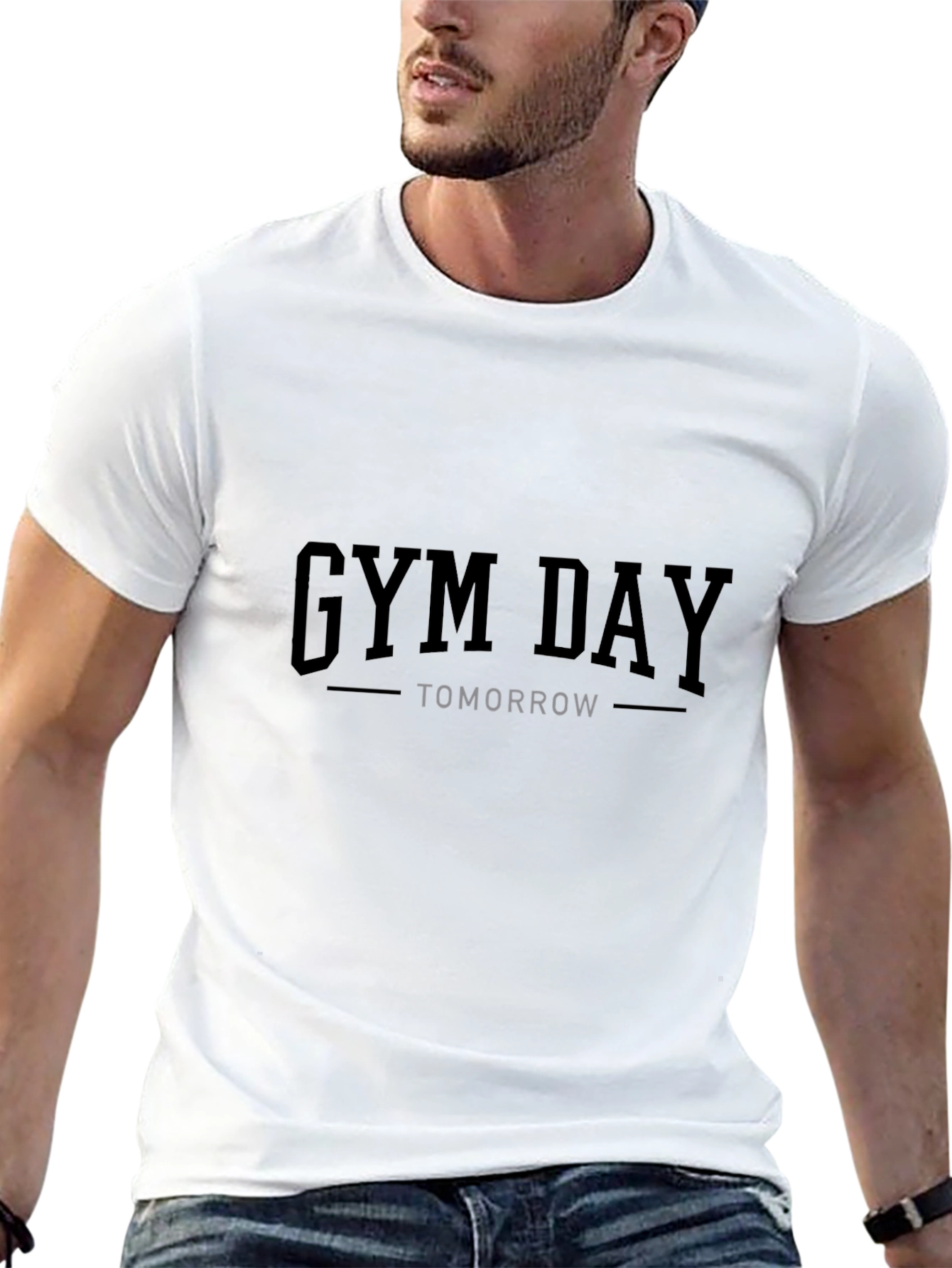 Gym Day Tomorrow Black T-Shirt
