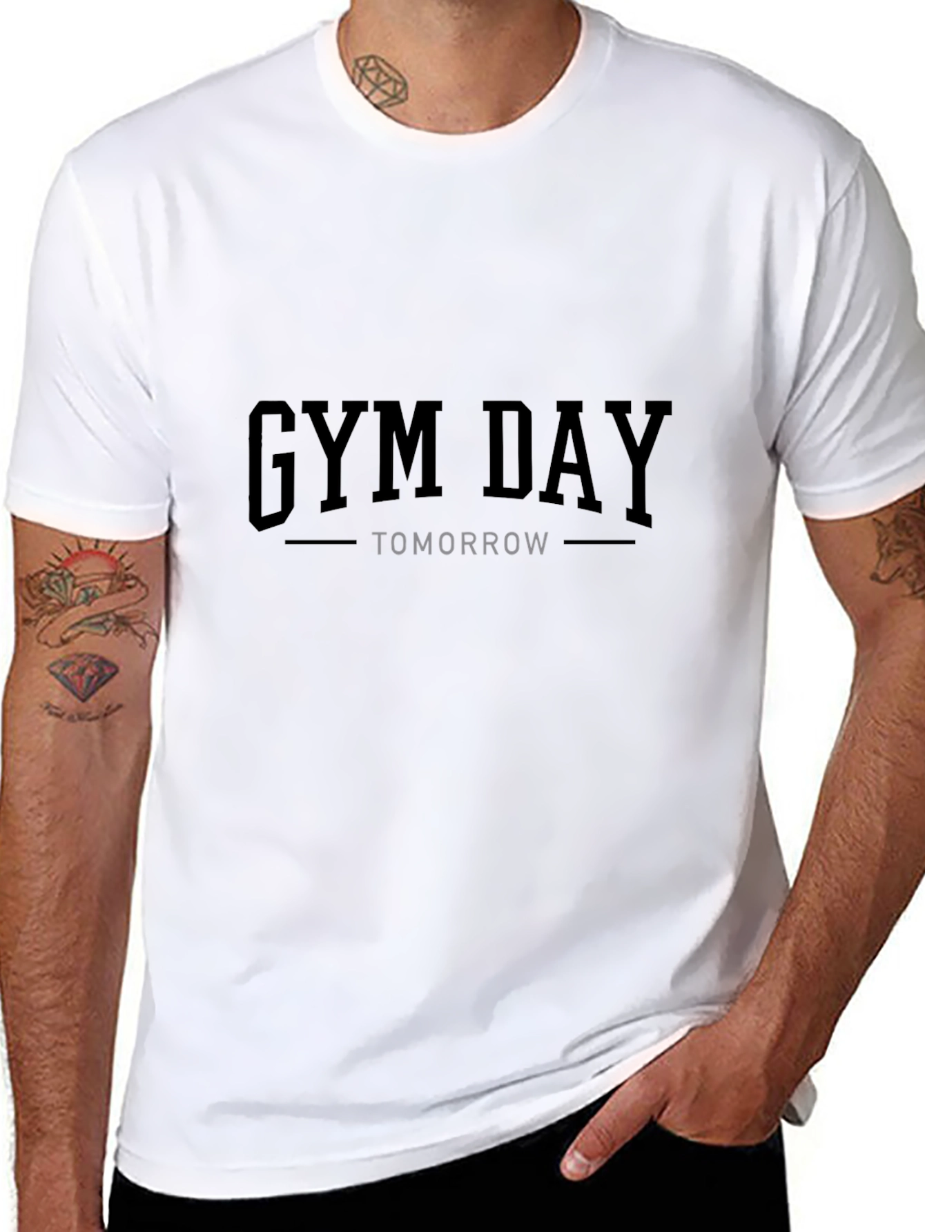 Gym Day Tomorrow Black T-Shirt