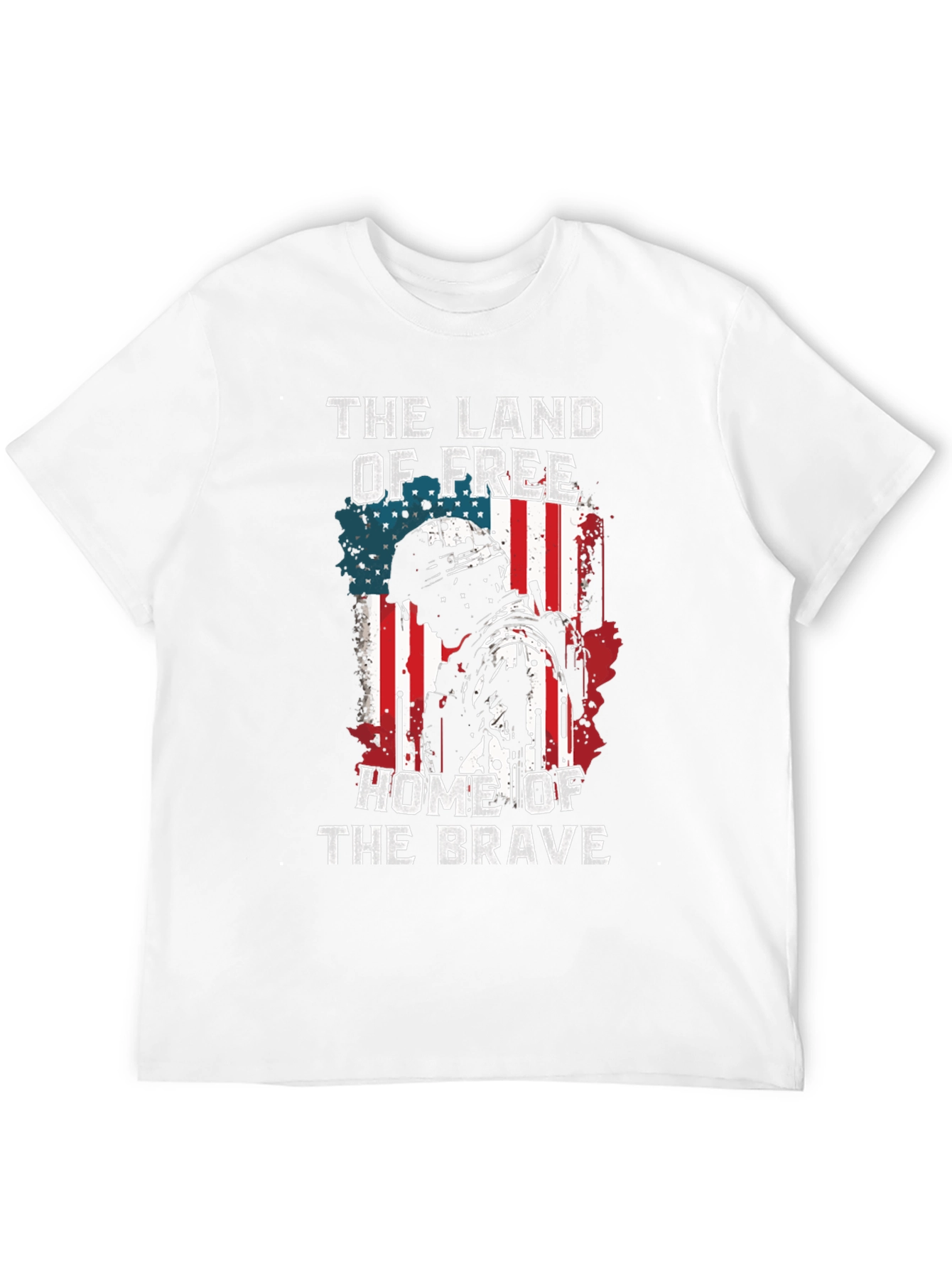 Land of Free Home of Brave Patriotic T-Shirt