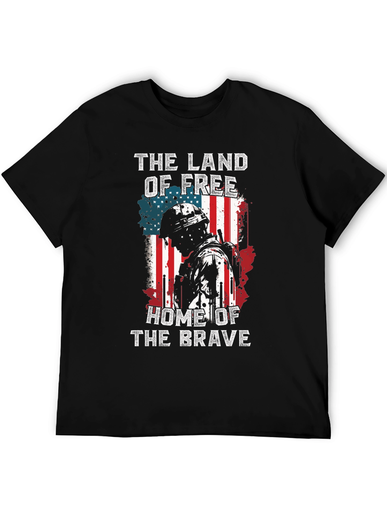 Land of Free Home of Brave Patriotic T-Shirt