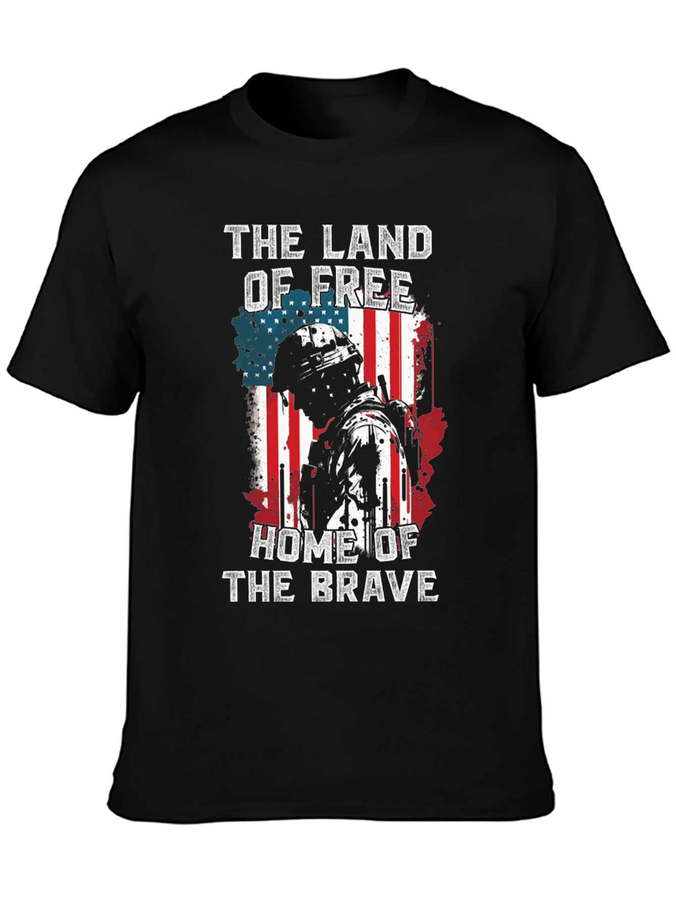 Land of Free Home of Brave Patriotic T-Shirt