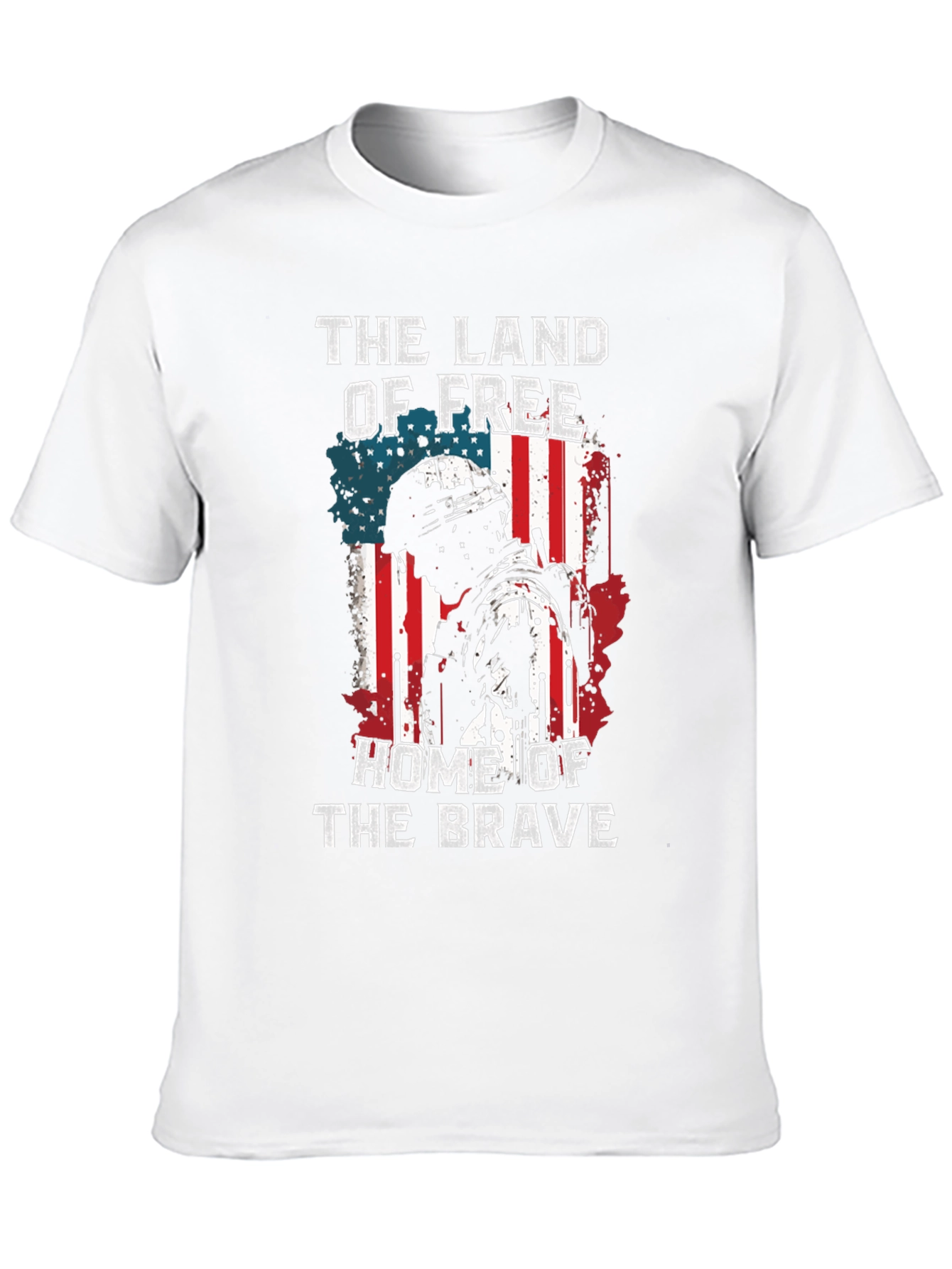 Land of Free Home of Brave Patriotic T-Shirt
