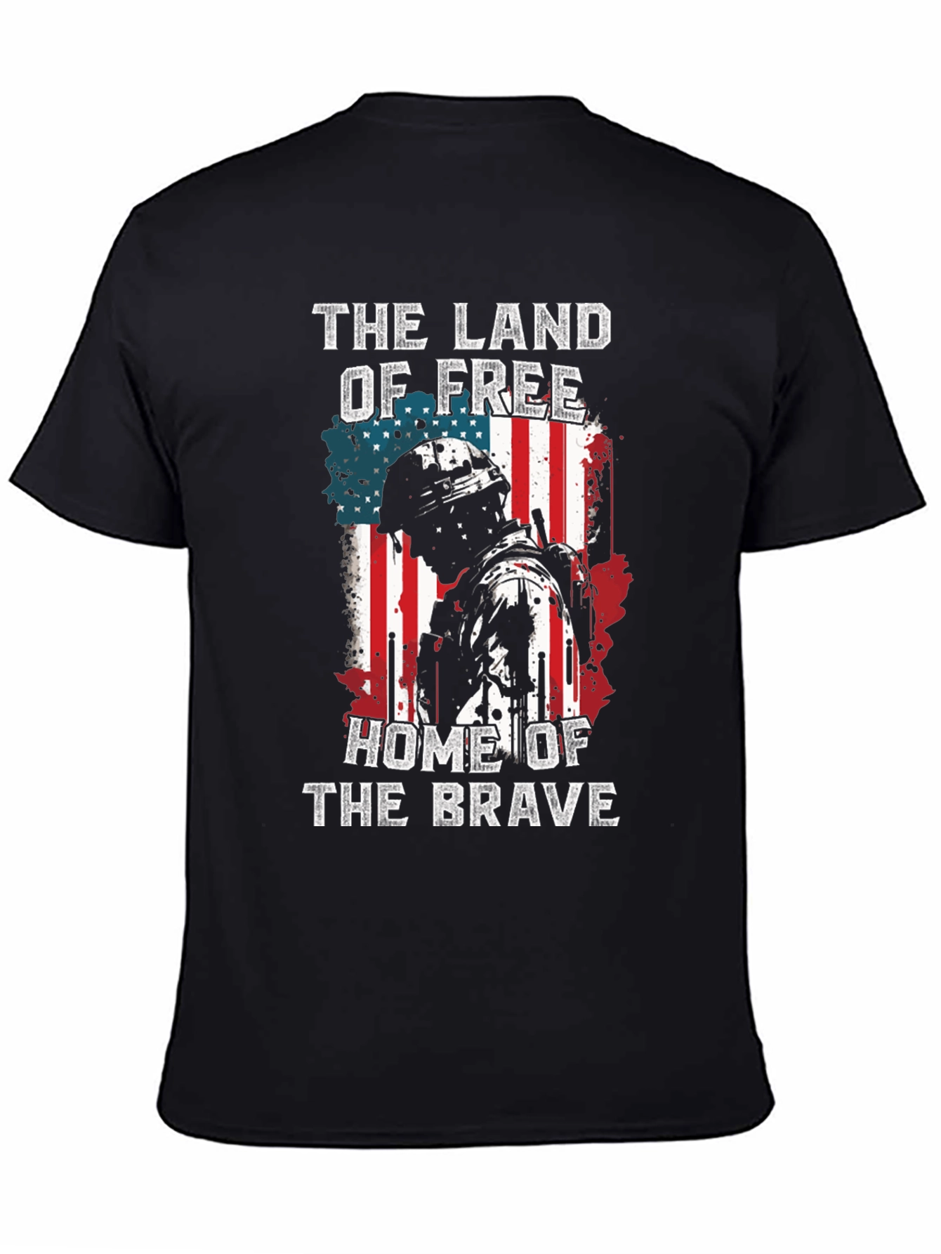 Land of Free Home of Brave Patriotic T-Shirt