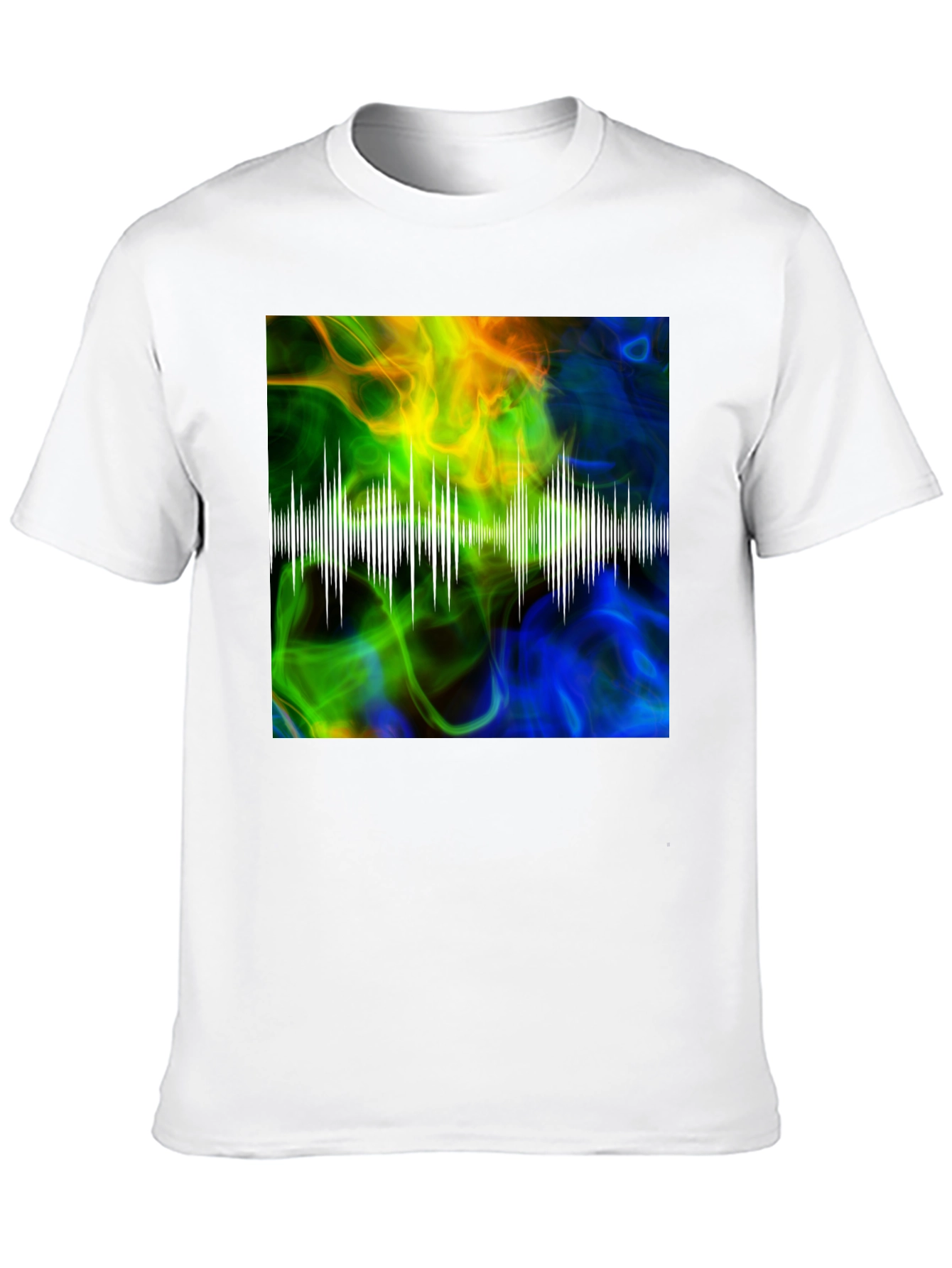 Abstract Soundwave Graphic Black T-Shirt