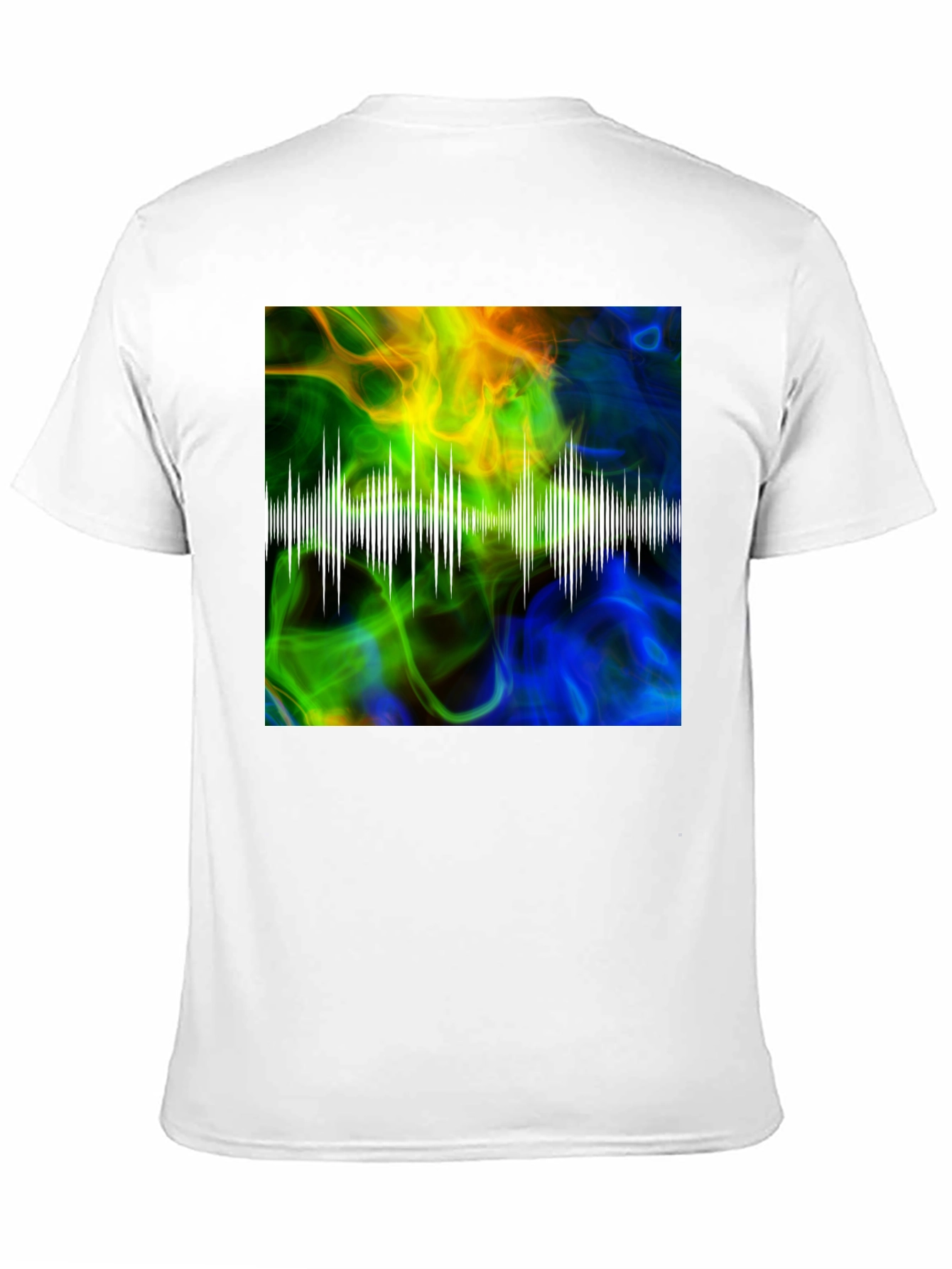 Abstract Soundwave Graphic Black T-Shirt