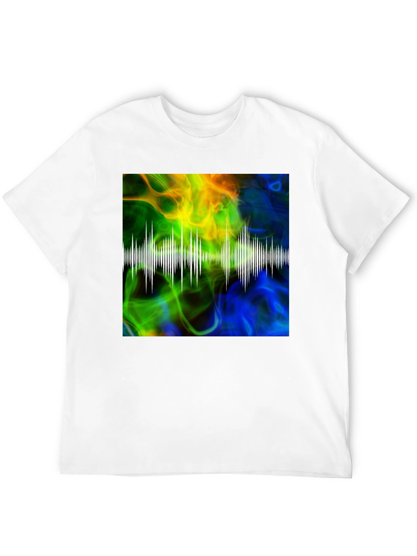Abstract Soundwave Graphic Black T-Shirt