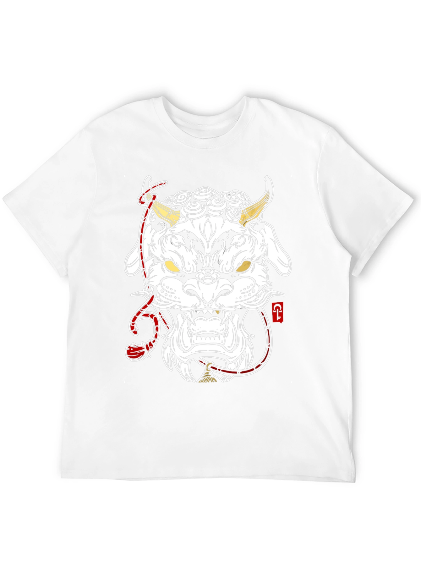 Black T-Shirt with Foo Dog Graphic