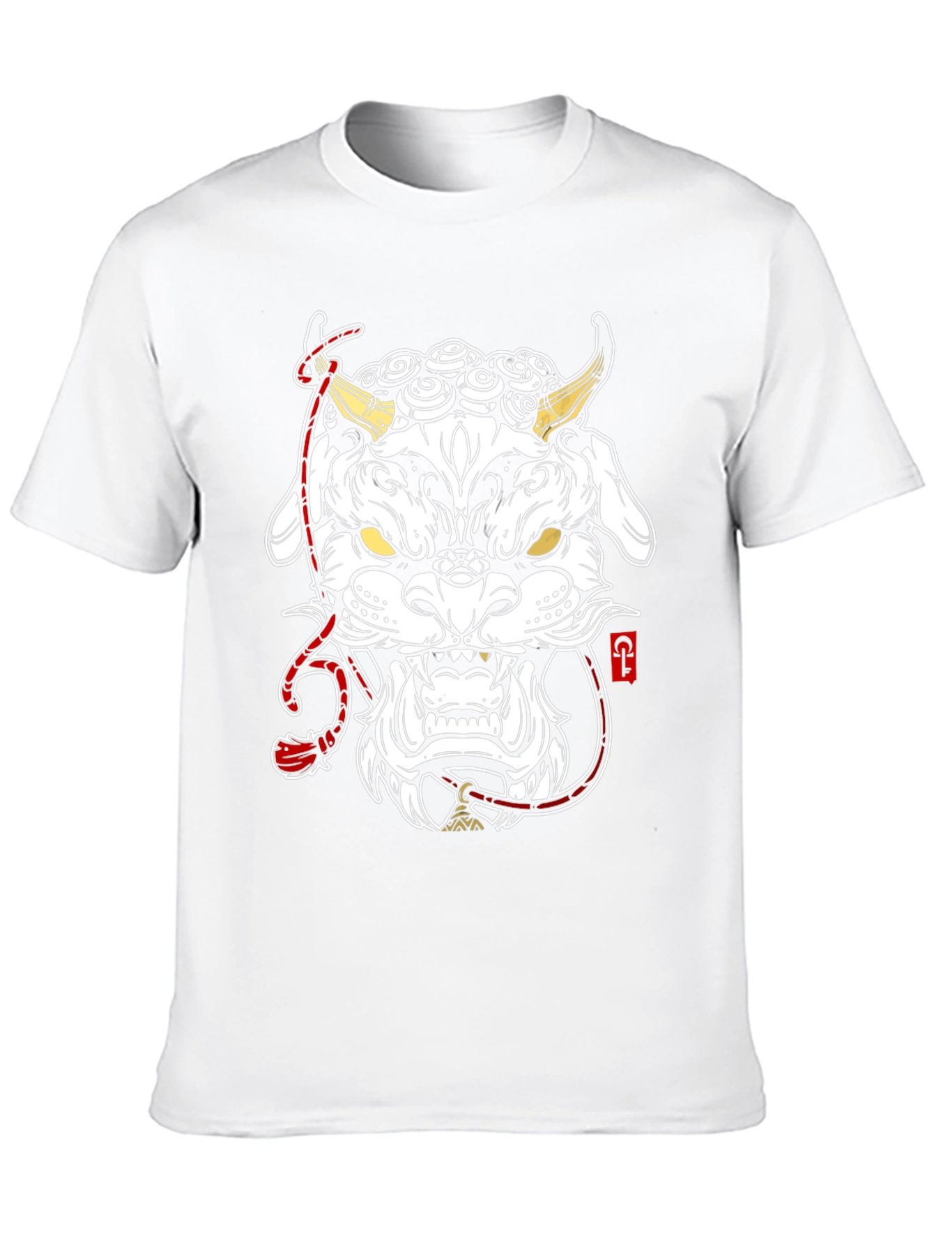 Black T-Shirt with Foo Dog Graphic