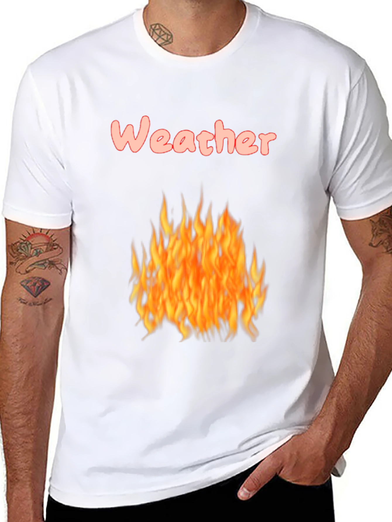 Fiery Weather Graphic Tee - Mens Black T-Shirt