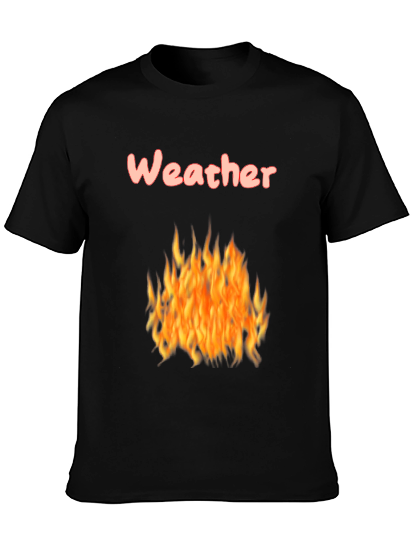 Fiery Weather Graphic Tee - Mens Black T-Shirt