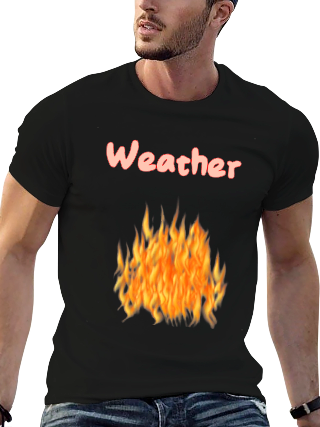 Fiery Weather Graphic Tee - Mens Black T-Shirt