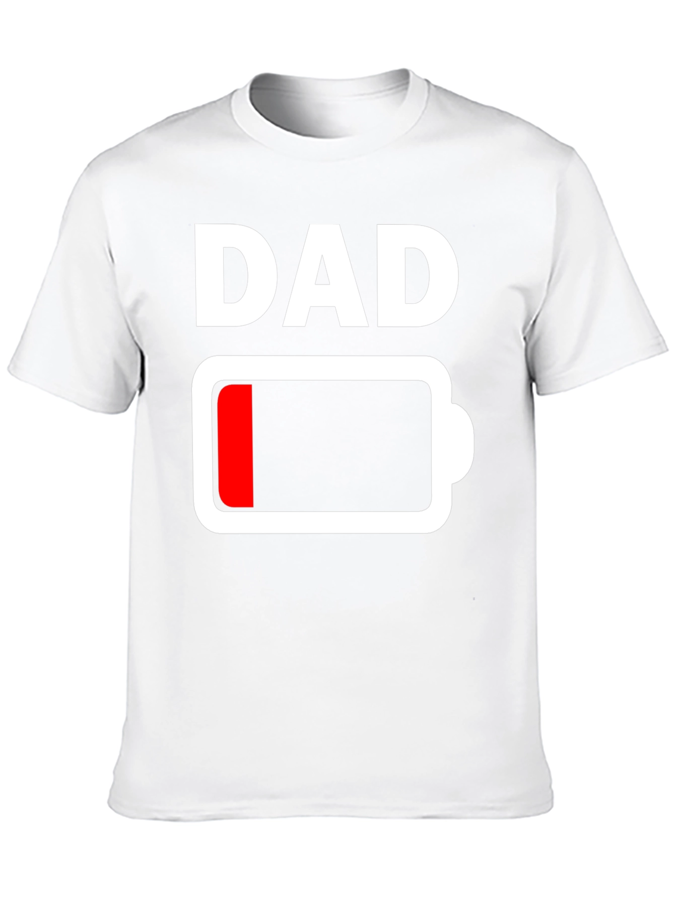 Dad Low Battery T-Shirt - Funny Fathers Day Gift