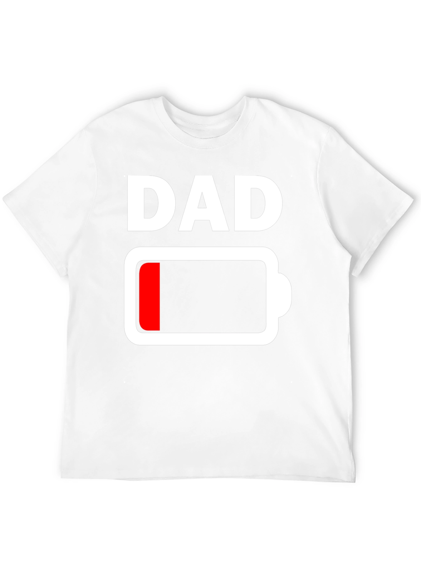 Dad Low Battery T-Shirt - Funny Fathers Day Gift