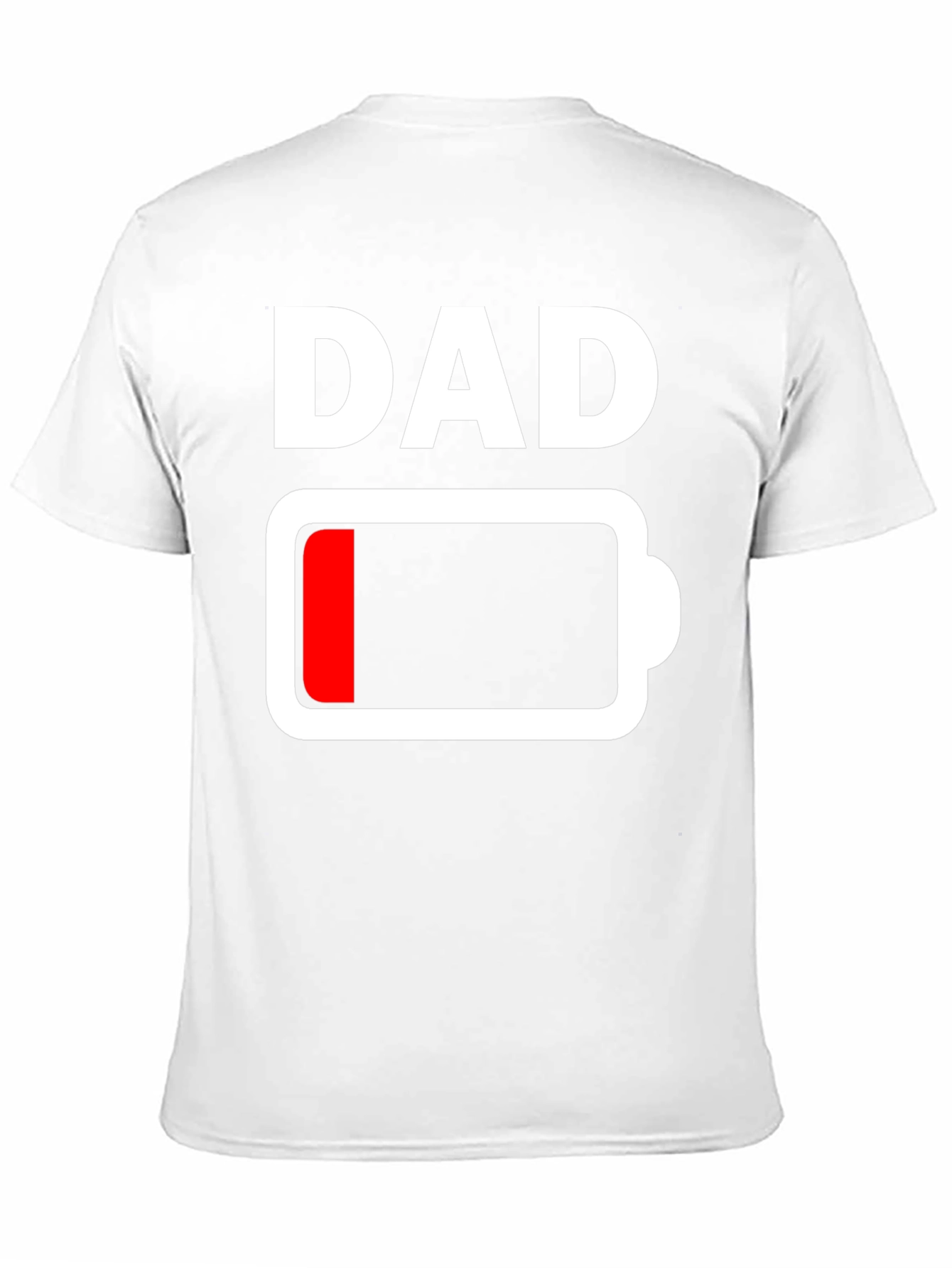 Dad Low Battery T-Shirt - Funny Fathers Day Gift