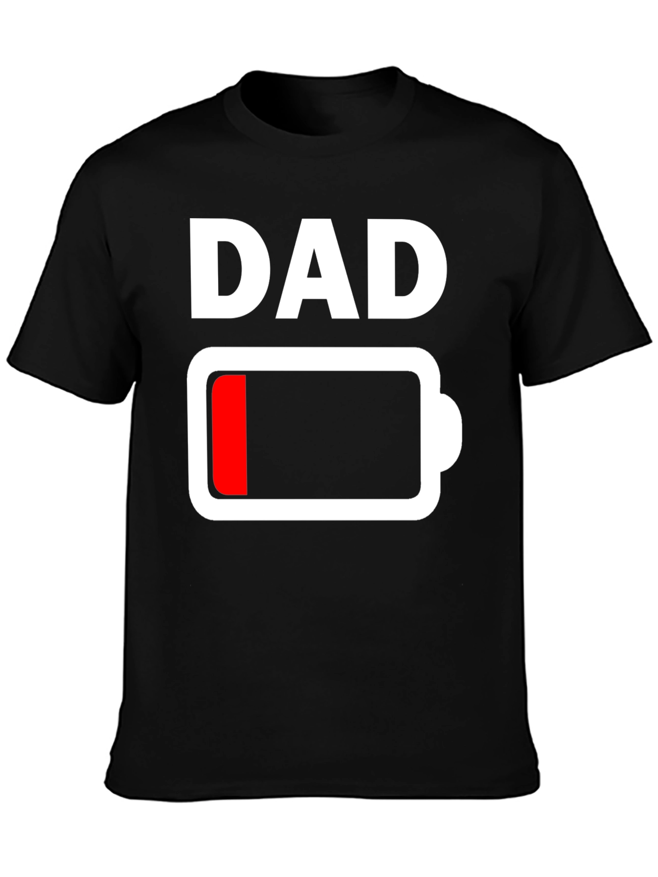 Dad Low Battery T-Shirt - Funny Fathers Day Gift