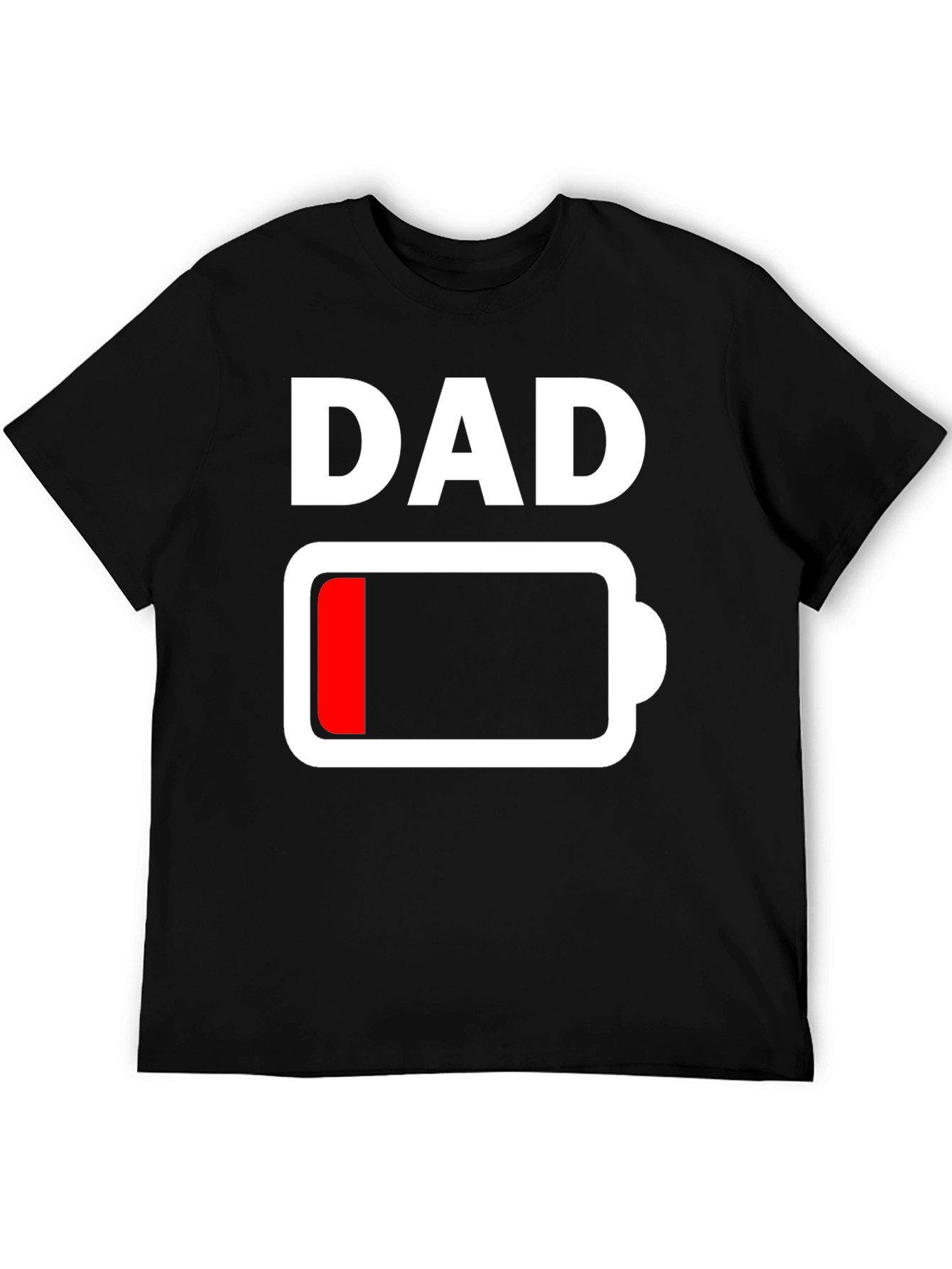 Dad Low Battery T-Shirt - Funny Fathers Day Gift
