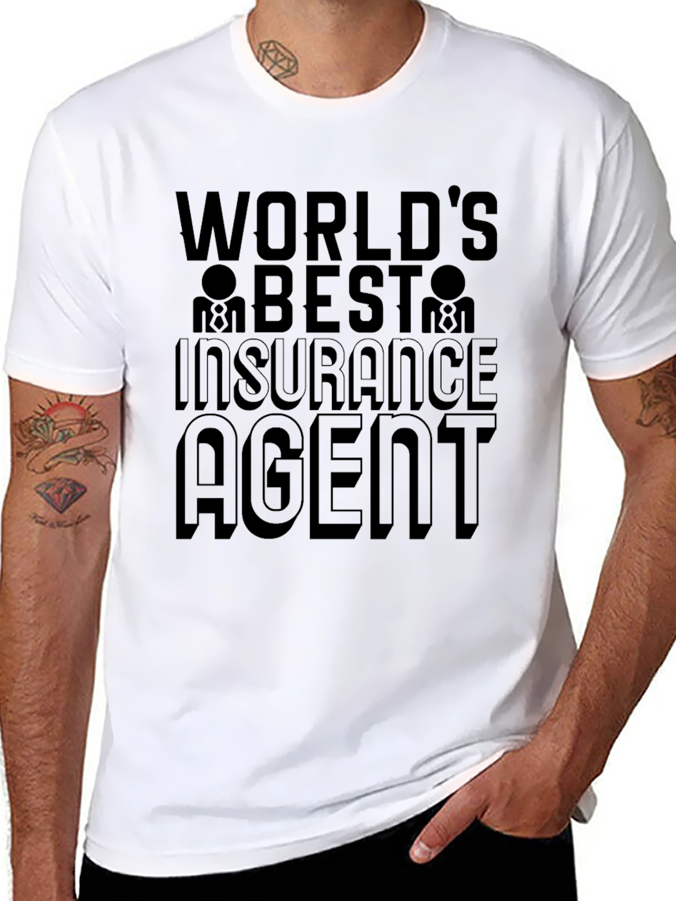 Worlds Best Insurance Agent Black T-Shirt