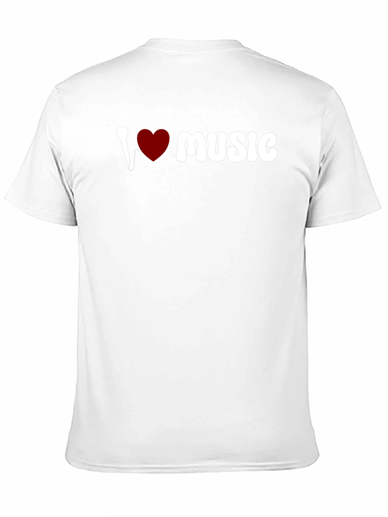 I Love Music Graphic Black T-Shirt