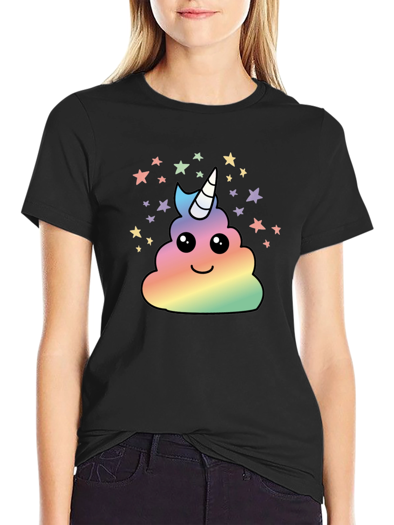 Unicorn Poop Emoji Graphic Tee