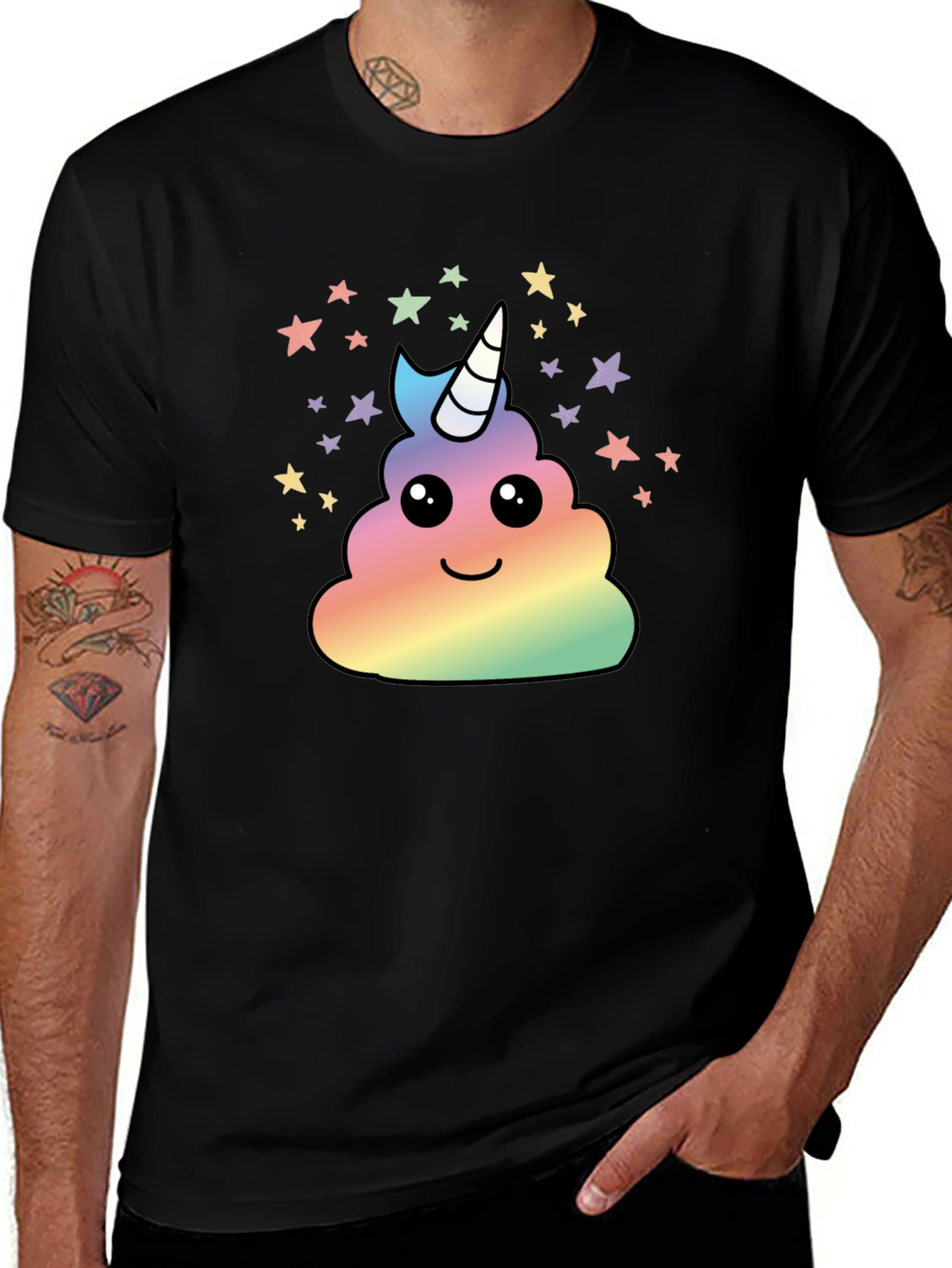 Unicorn Poop Emoji Graphic Tee