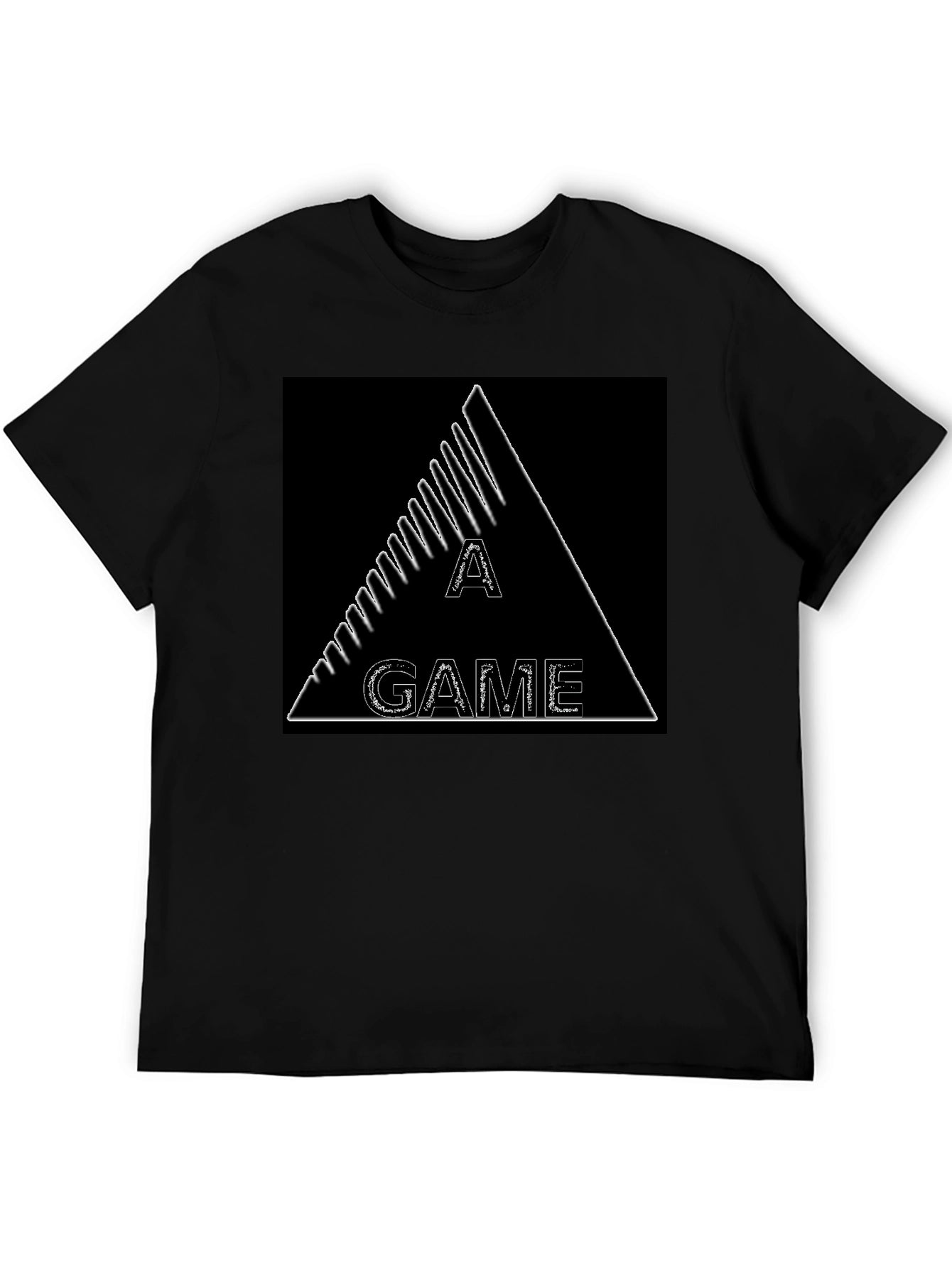 A Game Triangle Graphic Black T-Shirt