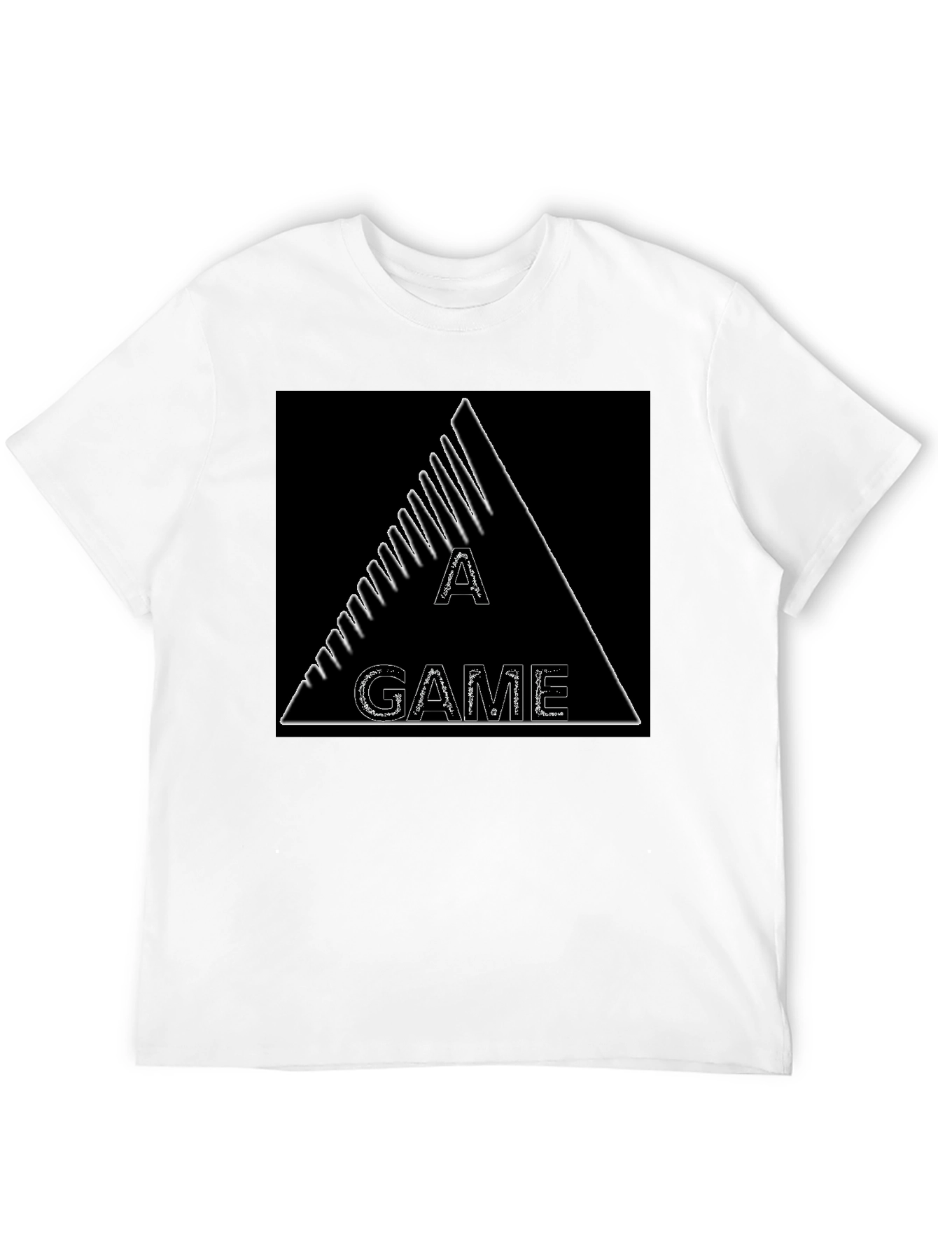A Game Triangle Graphic Black T-Shirt