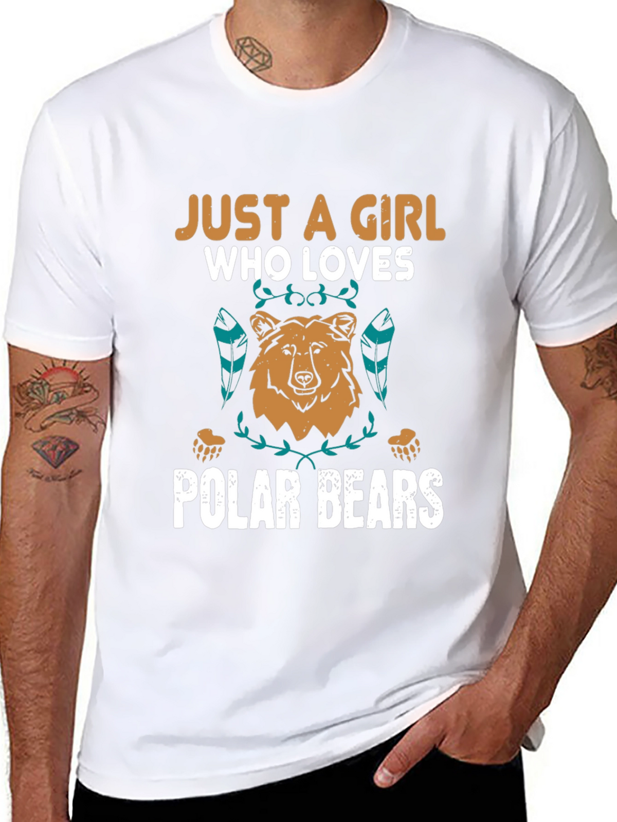 Girl Who Loves Polar Bears Graphic Tee