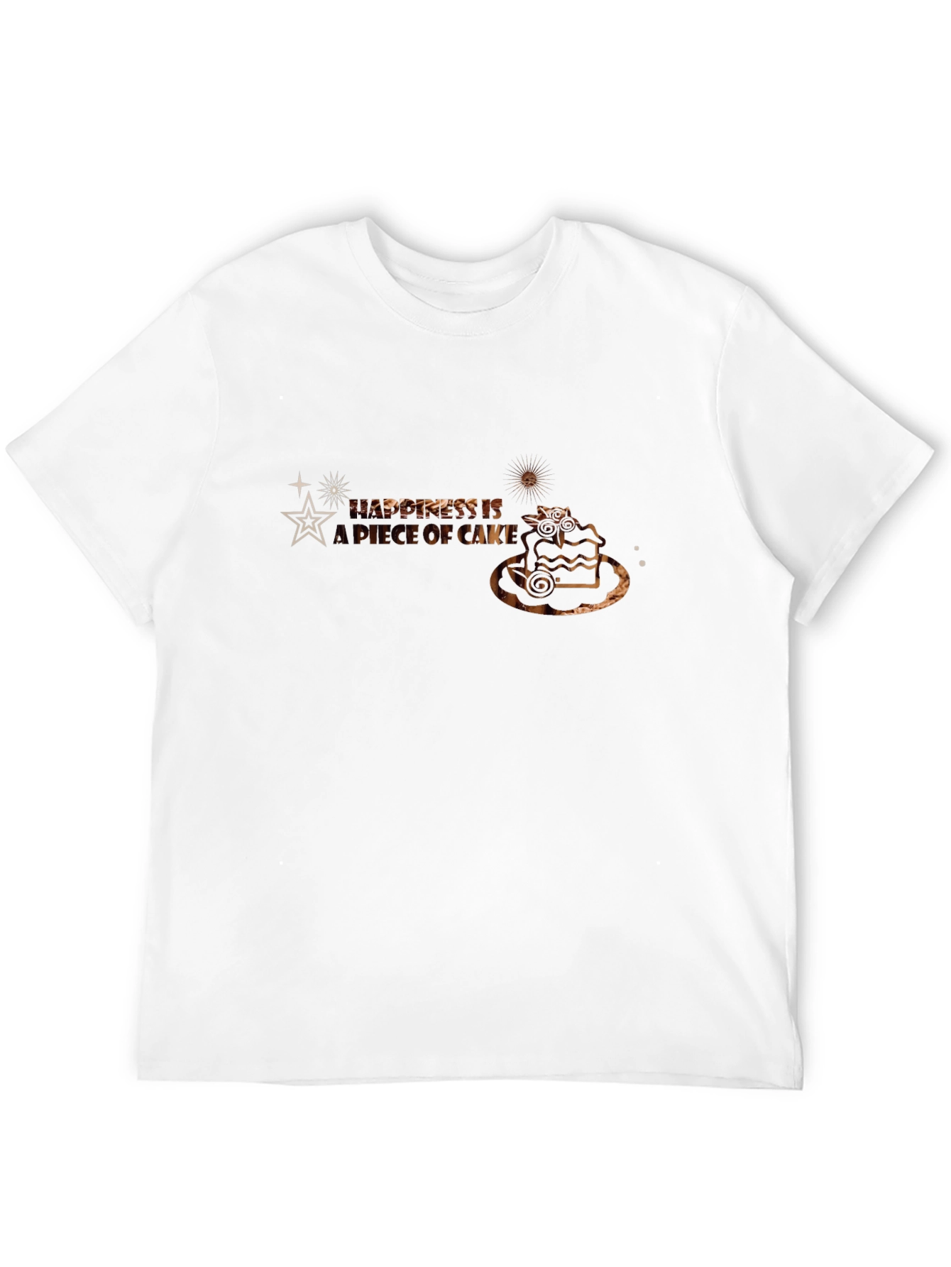 Happiness is a Piece of Cake Black T-Shirt