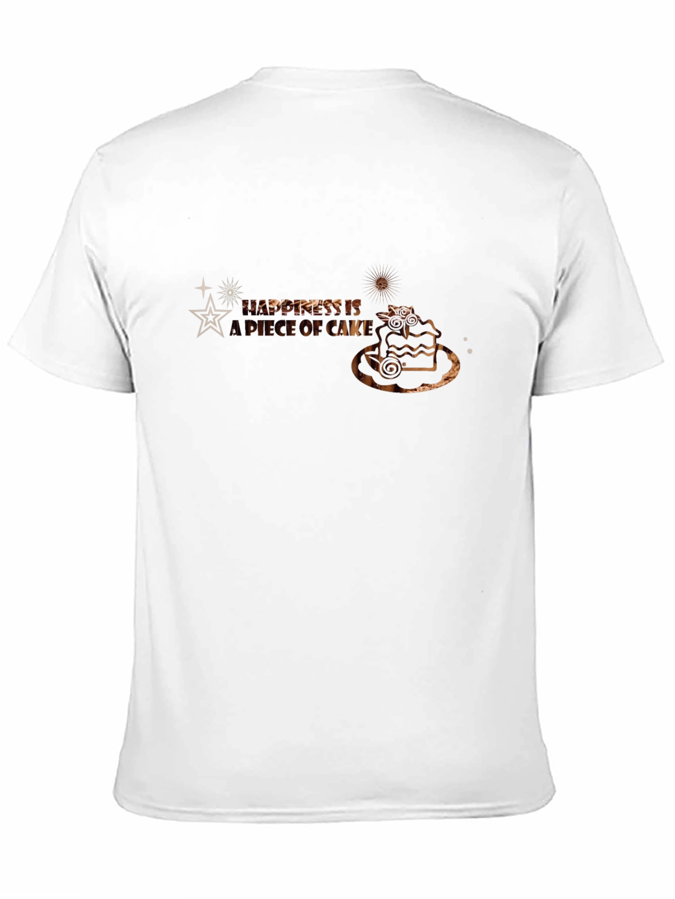 Happiness is a Piece of Cake Black T-Shirt