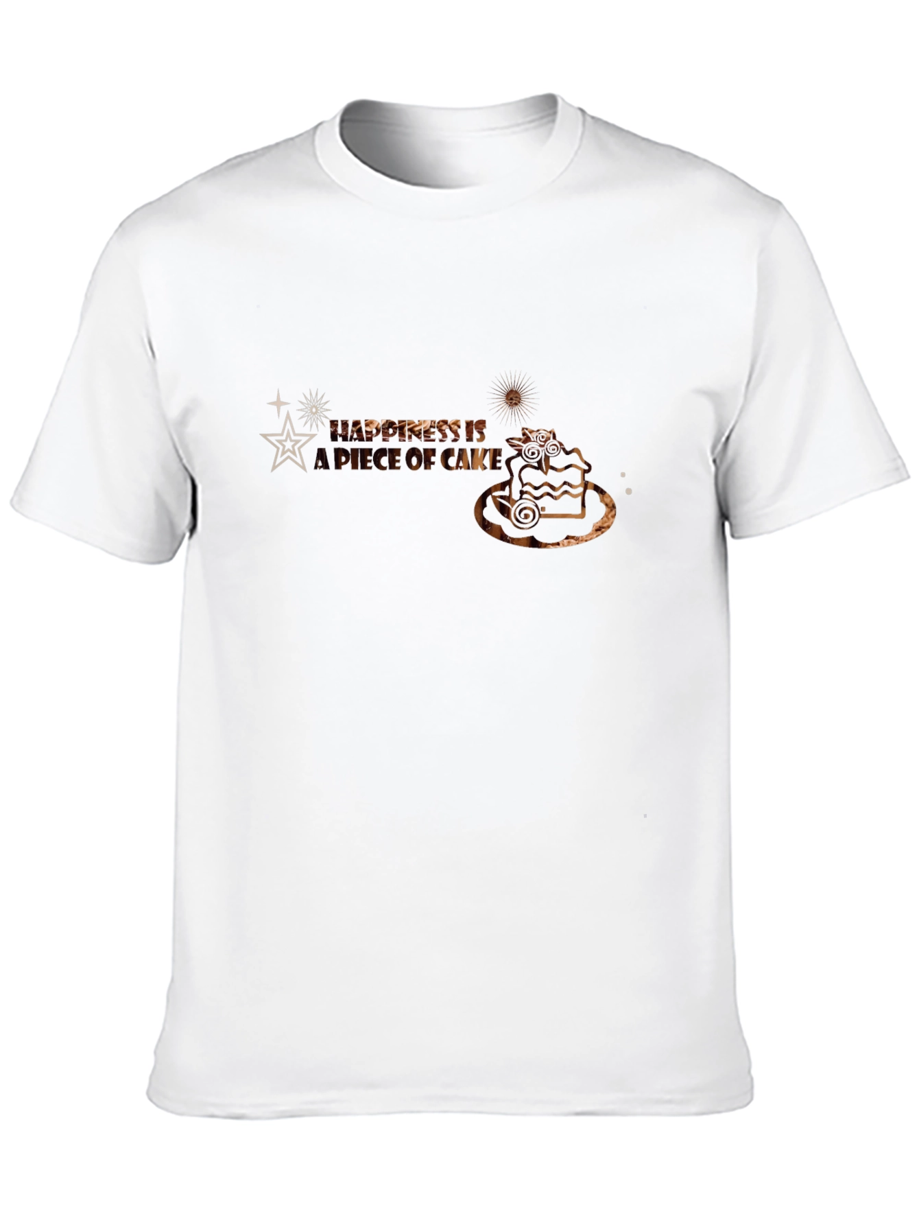 Happiness is a Piece of Cake Black T-Shirt