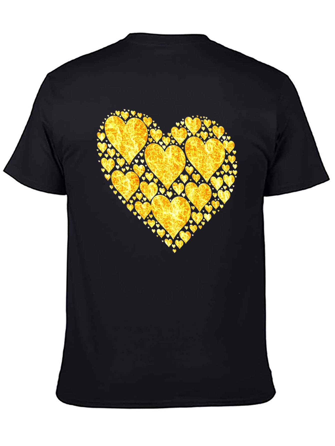 Heart of Gold Graphic Tee - Black Cotton Shirt