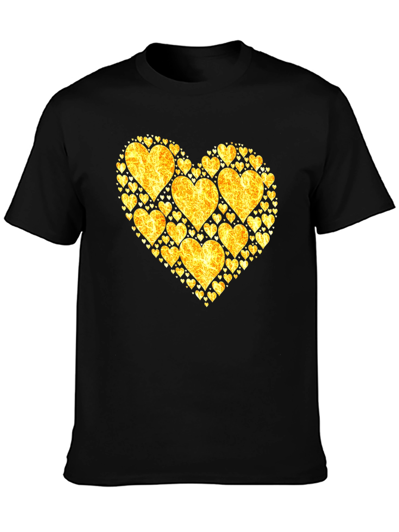 Heart of Gold Graphic Tee - Black Cotton Shirt