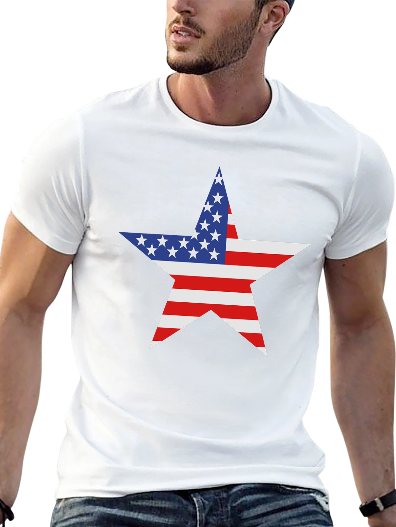 Patriotic American Flag Star T-Shirt